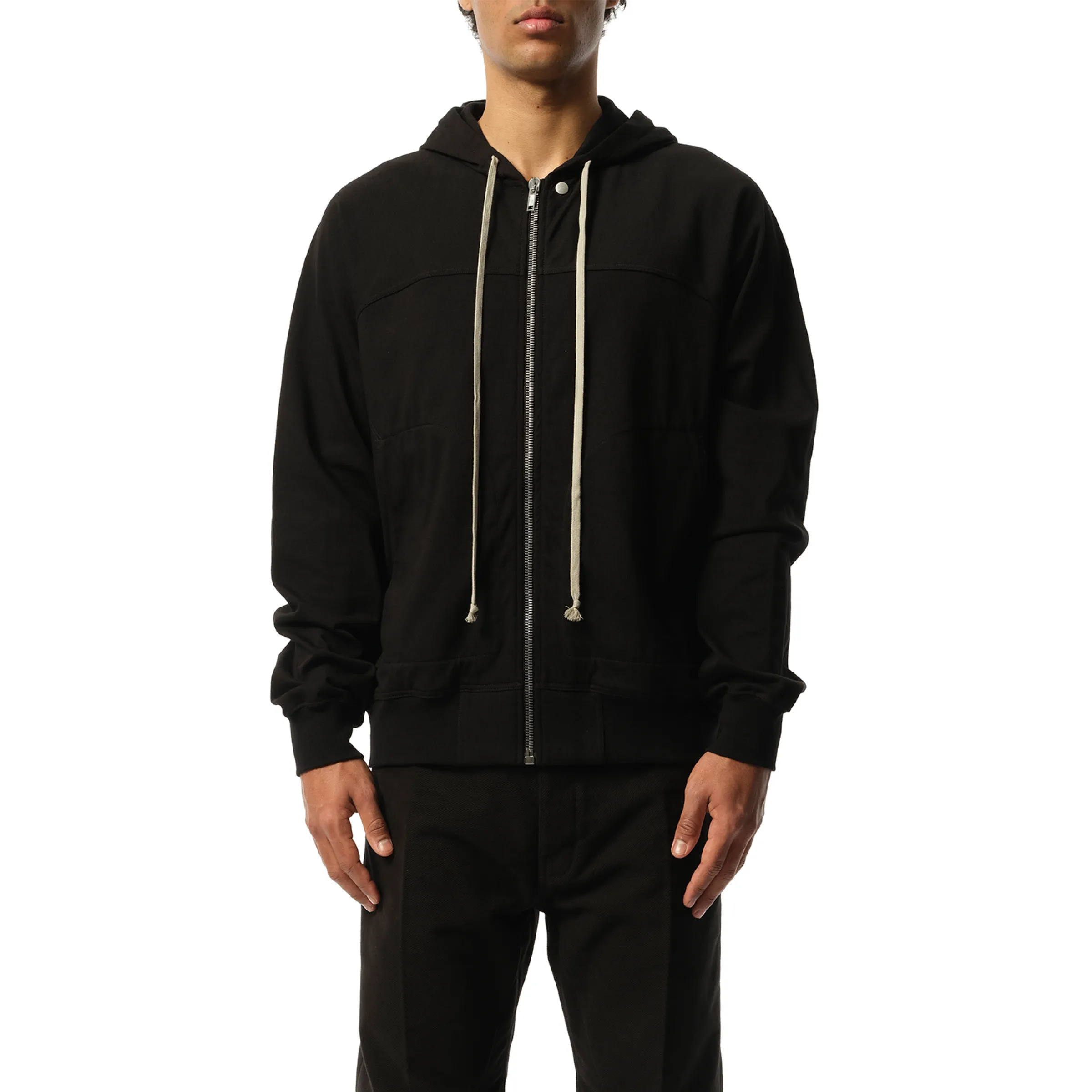 Knit Windbreaker Hoodie in Black sold by MARAIS