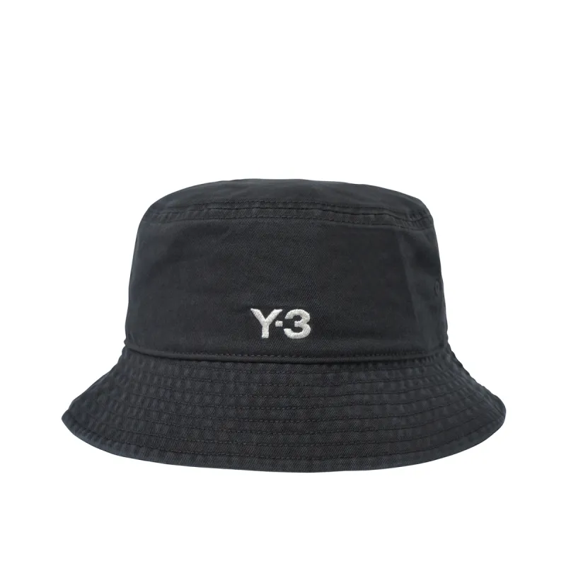 Y-3 Bucket Hat in Black sold by MARAIS