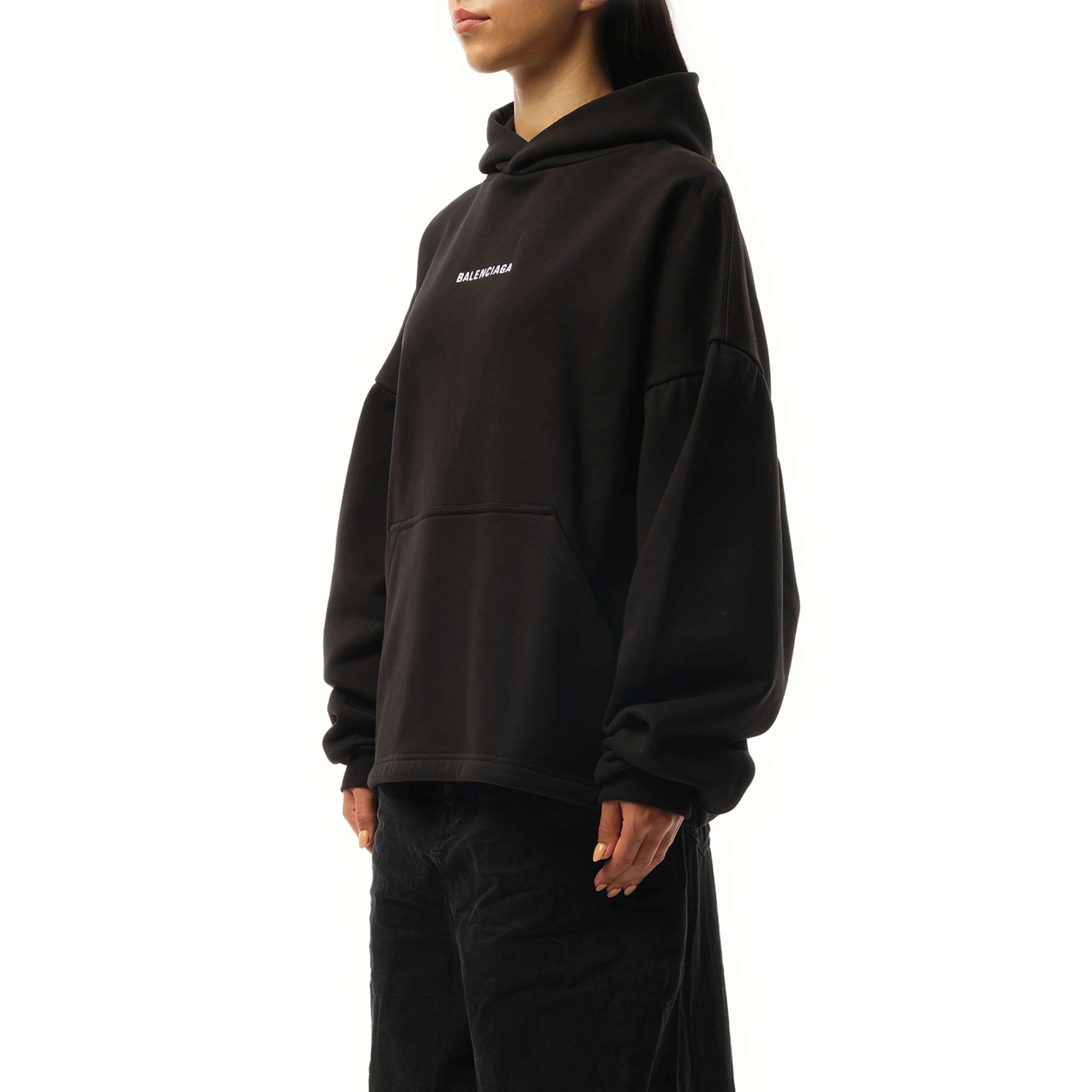 Logo Embroidered Hoodie in Black/White sold by MARAIS product image thumbnail 5