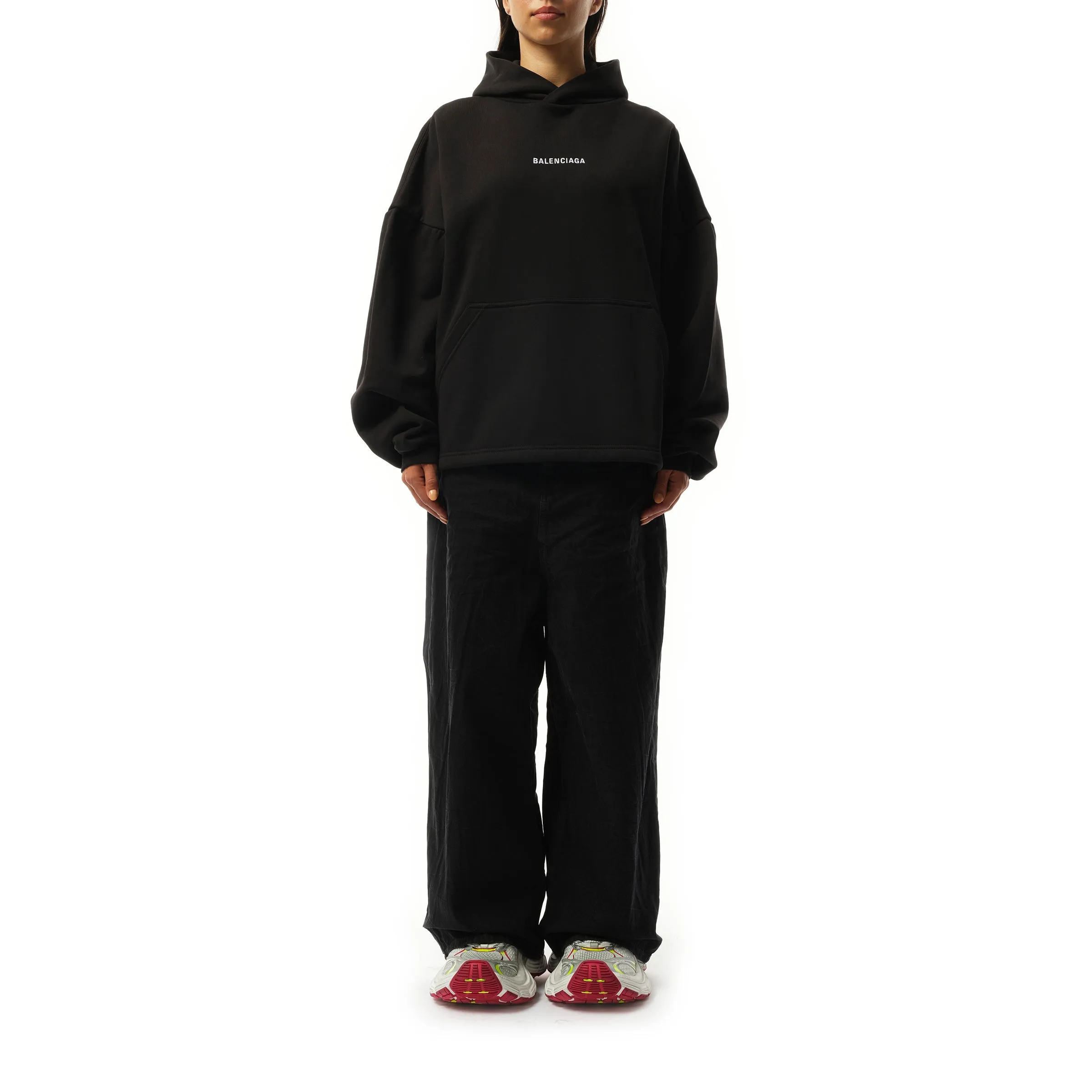 Logo Embroidered Hoodie in Black/White sold by MARAIS product image thumbnail 4