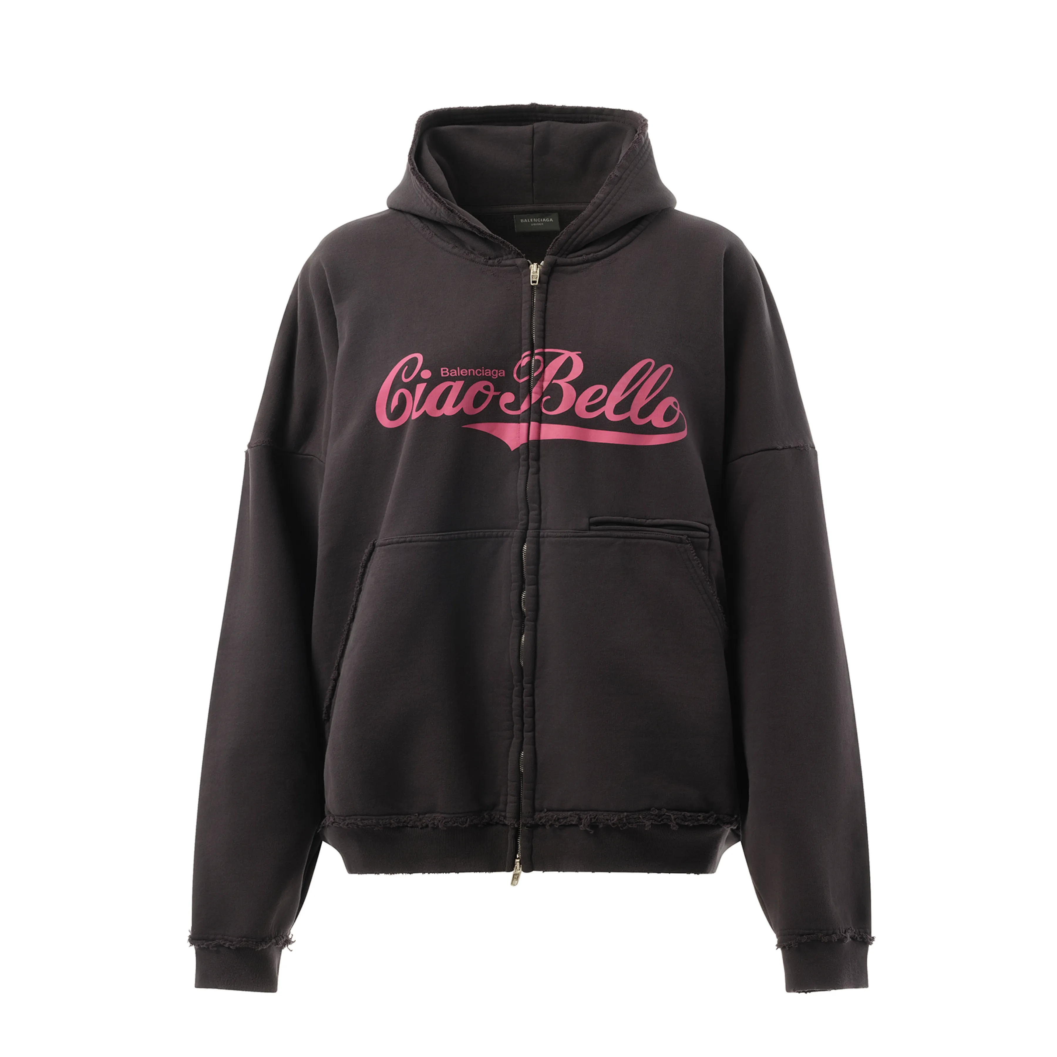 Ciao Bello Pulled Hoodie in Washed Black sold by MARAIS product image thumbnail 2