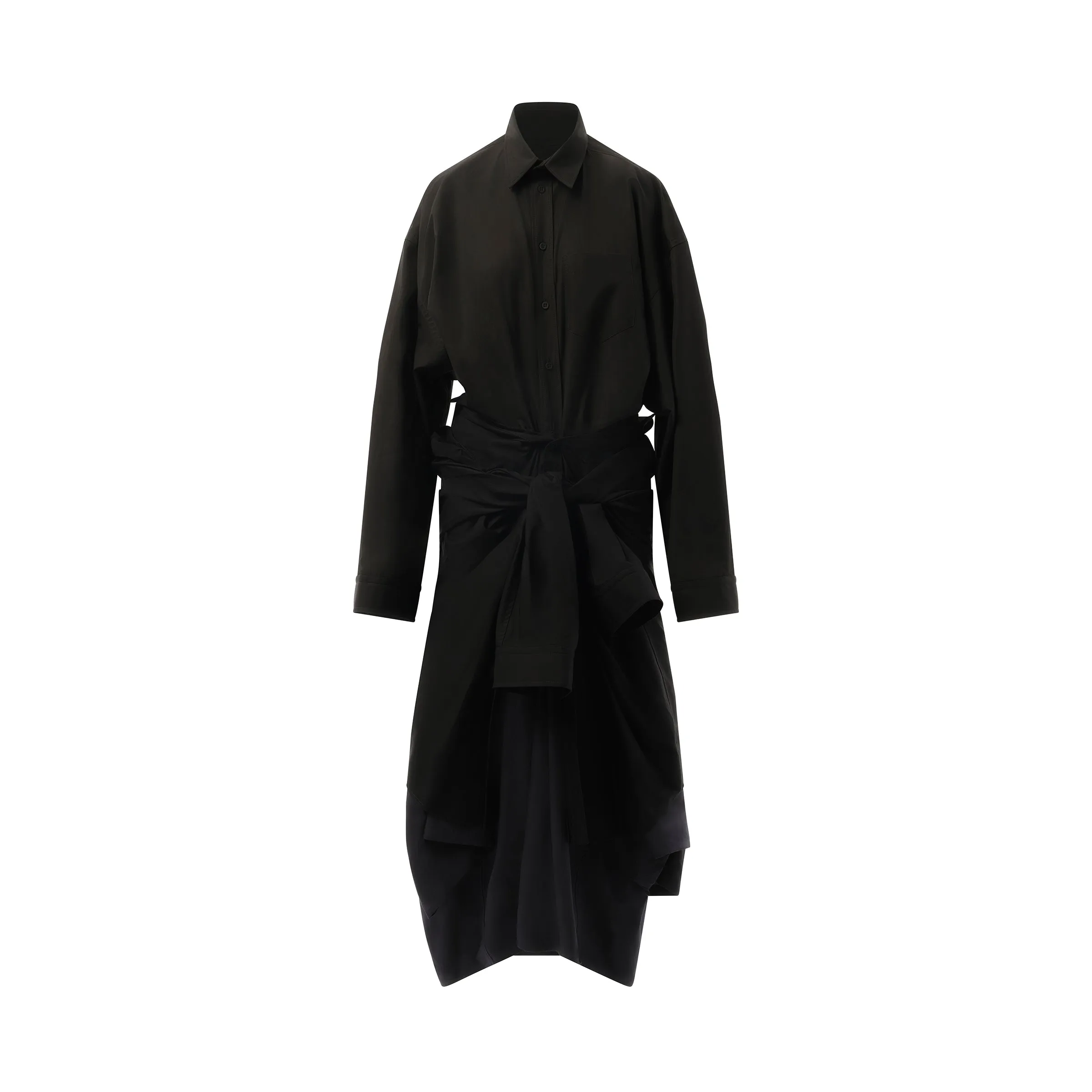 Patched Shirt Dress in Black sold by MARAIS product image thumbnail 2