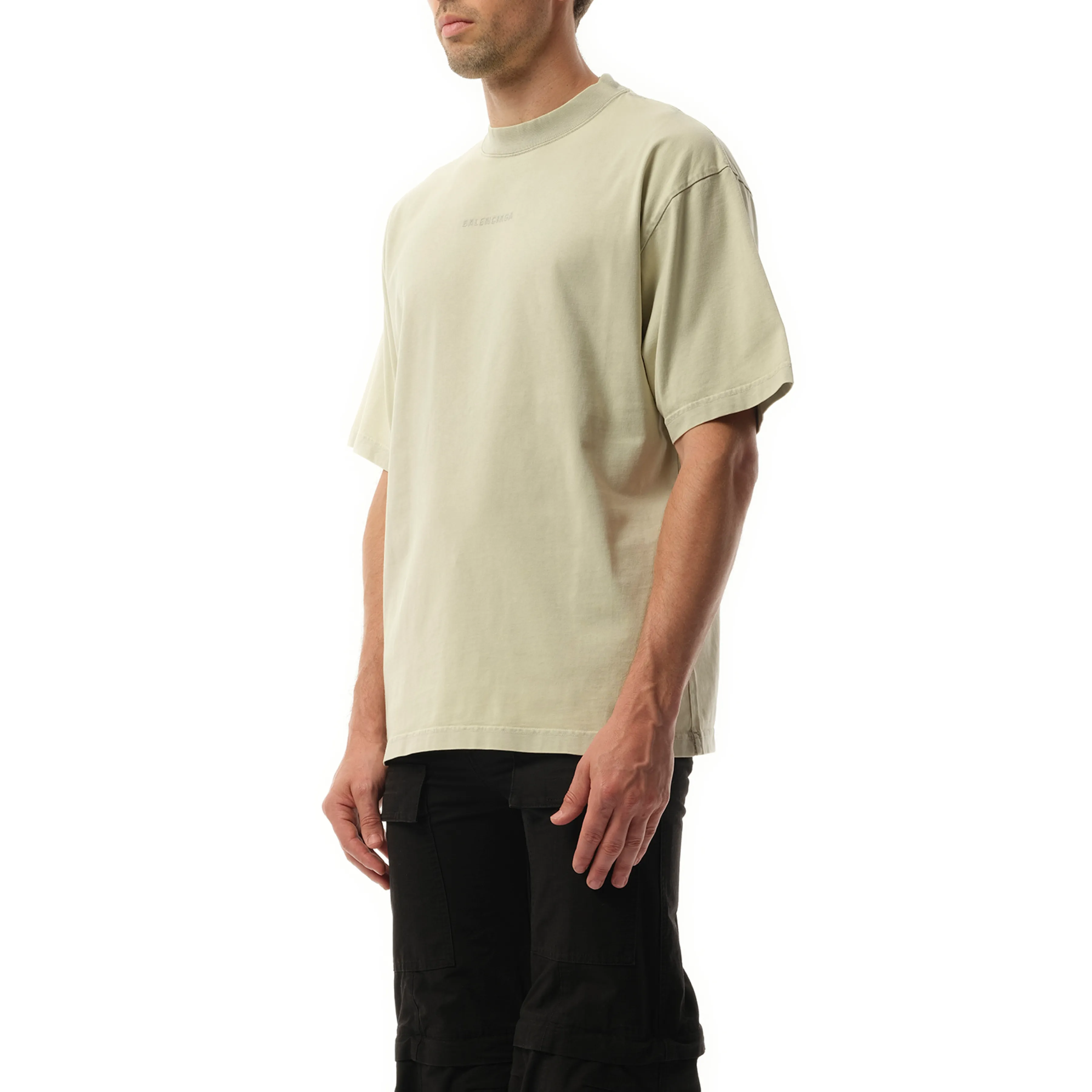 Back Embroidered Medium Fit T-Shirt in Cement Grey sold by MARAIS product image thumbnail 5