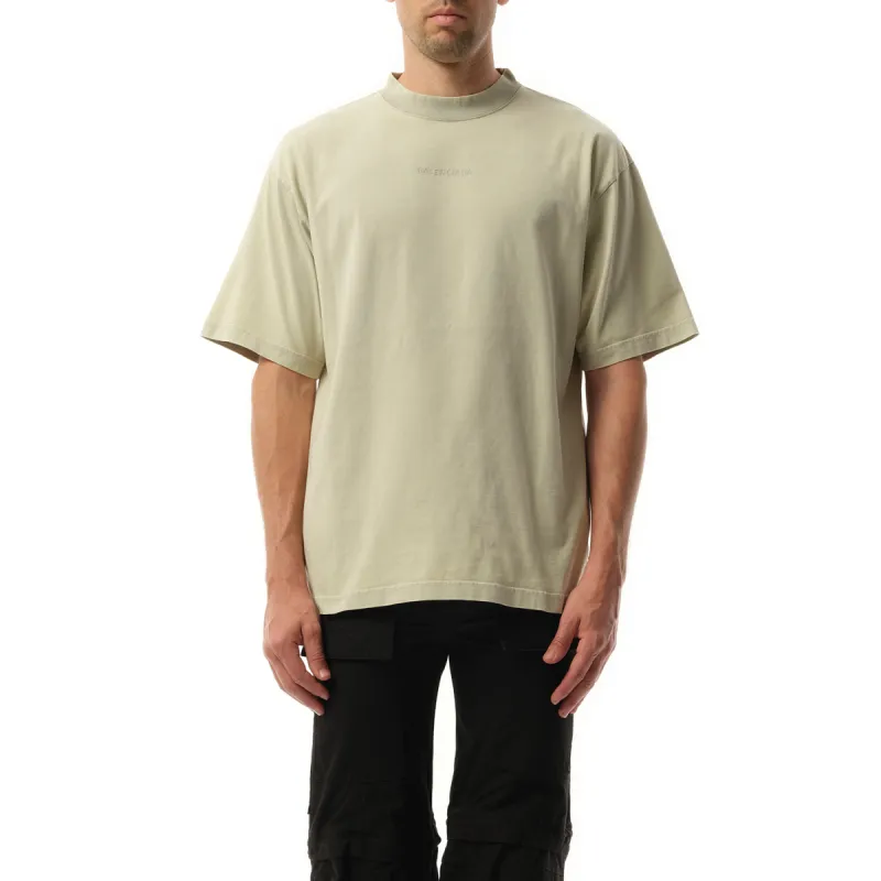 Back Embroidered Medium Fit T-Shirt in Cement Grey sold by MARAIS