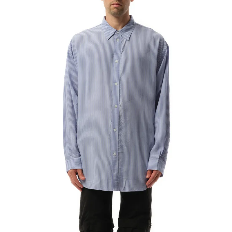 Fluid Stripe Shirt in Blue/White sold by MARAIS