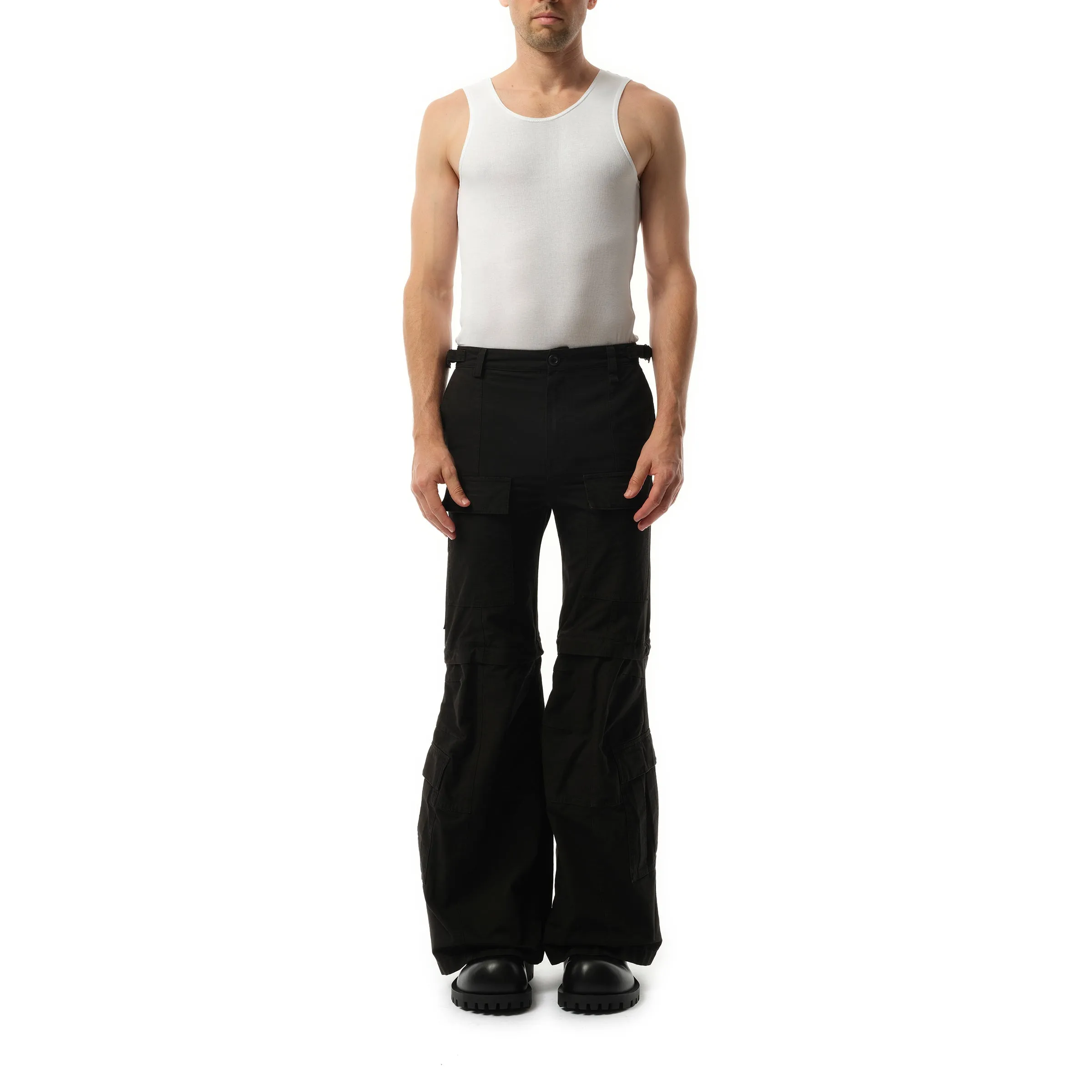 Flared Cargo Pants in Black sold by MARAIS product image thumbnail 4
