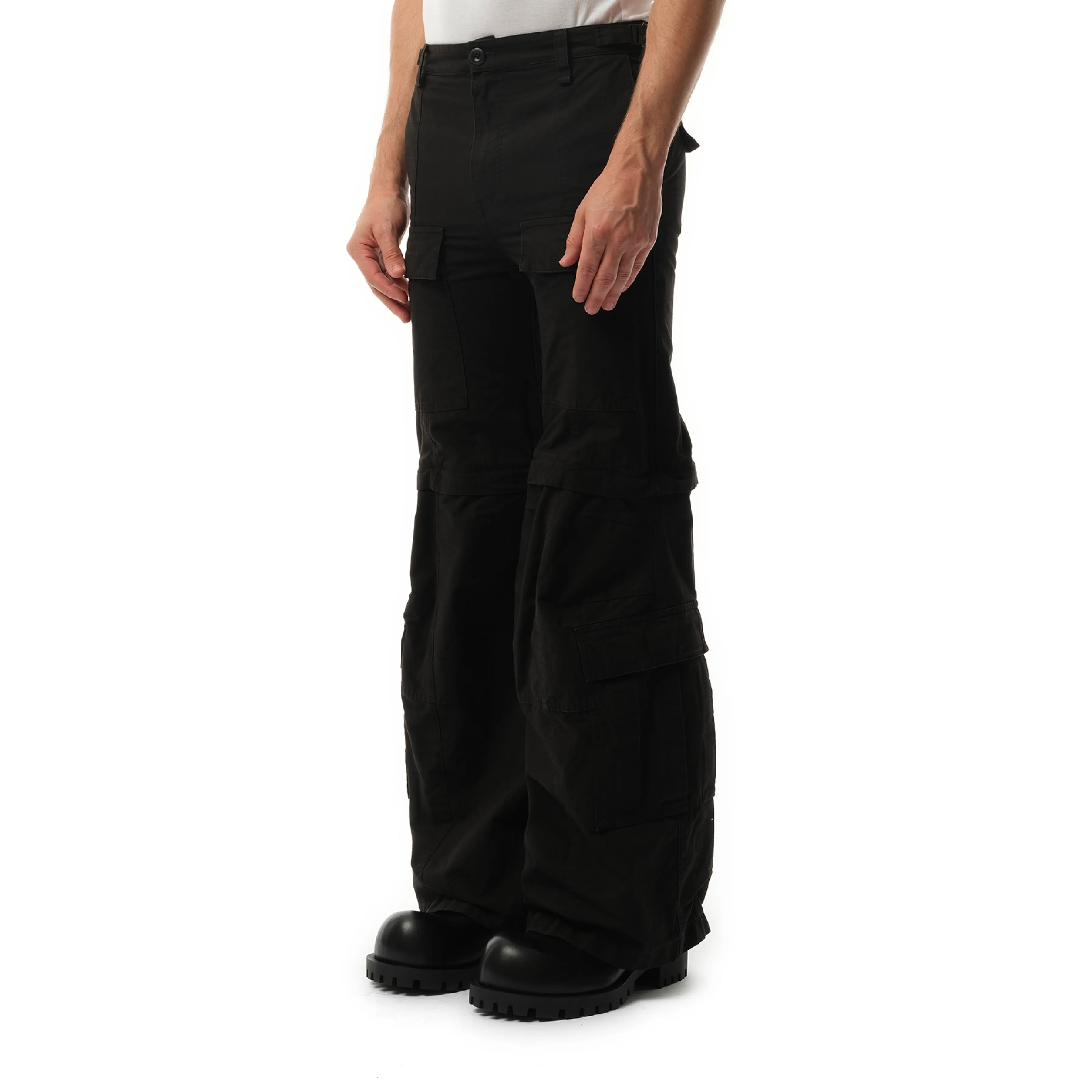 Flared Cargo Pants in Black sold by MARAIS product image thumbnail 5