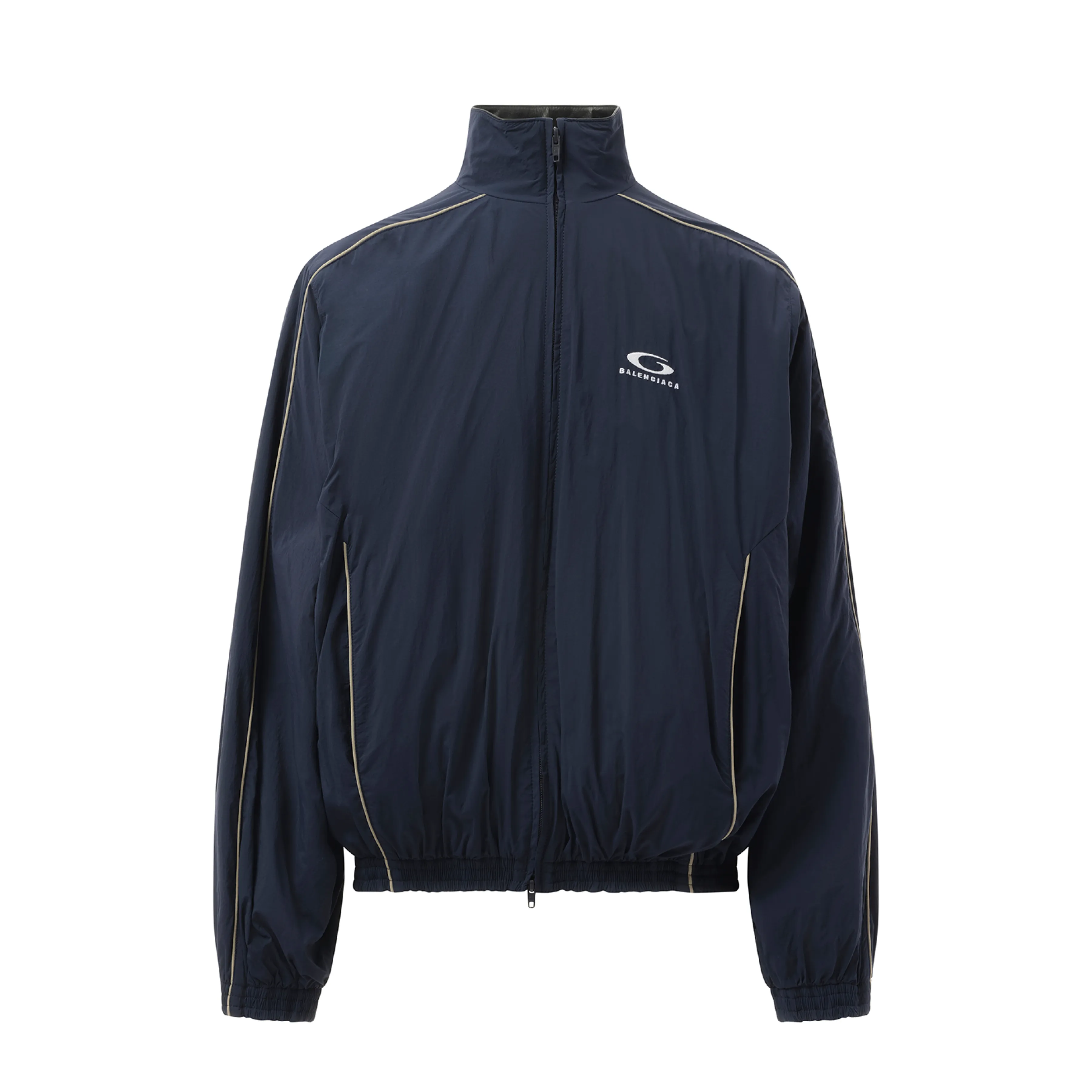 Washed Nylon Tracksuit Jacket in Navy sold by MARAIS product image thumbnail 2