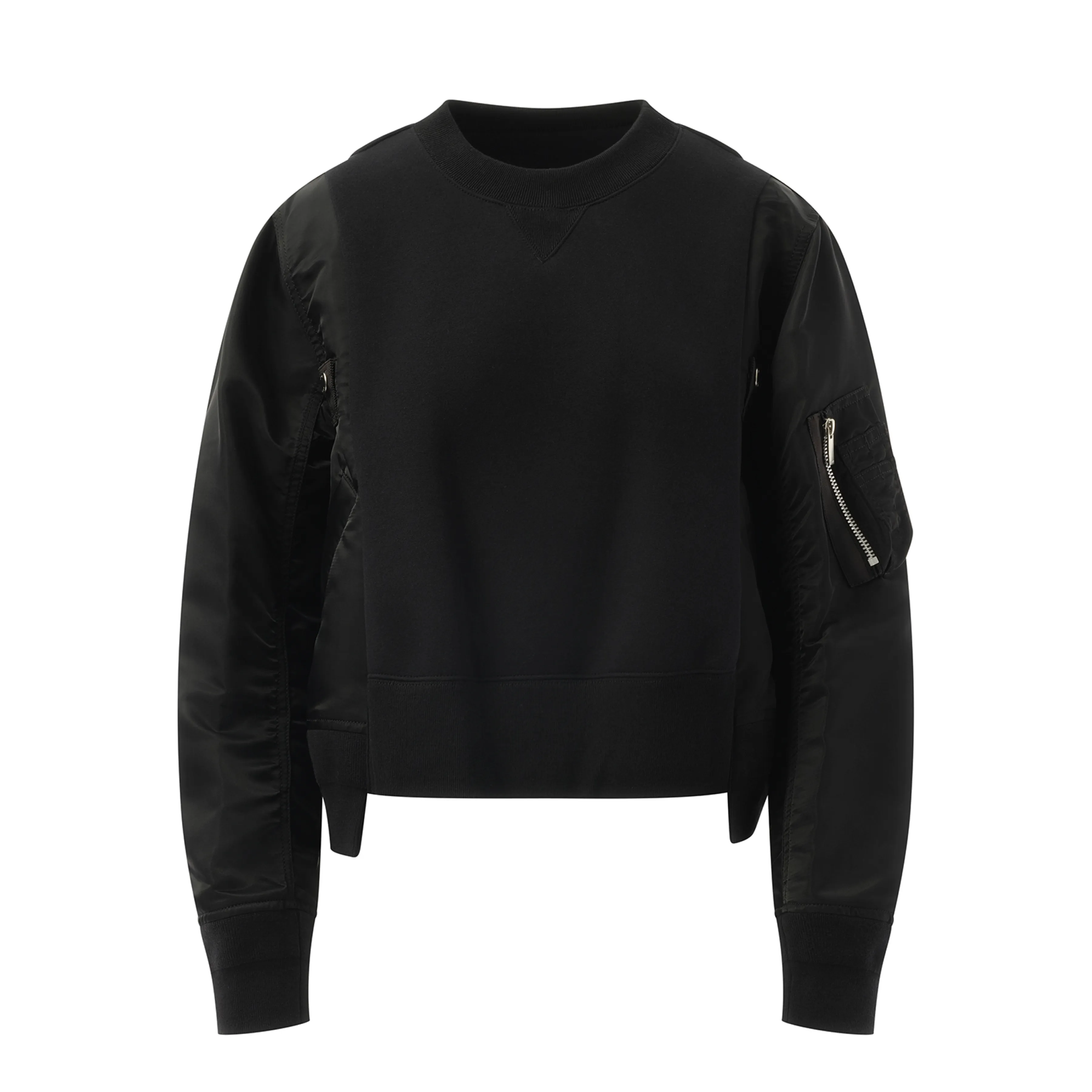 Sponge Sweat Nylon Twill Pullover in Black sold by MARAIS product image thumbnail 2