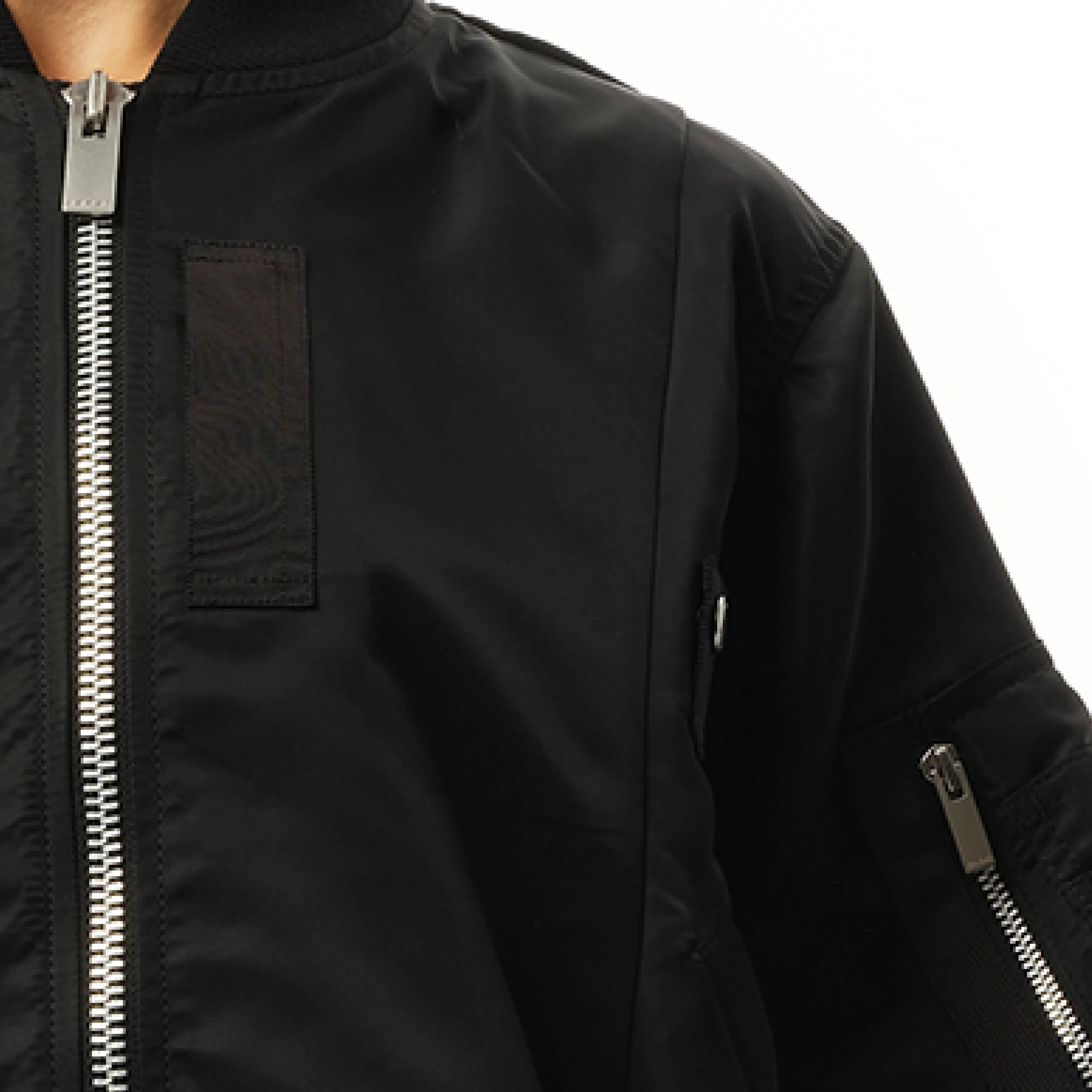 Nylon Twill Zip Blouson in Black sold by MARAIS product image thumbnail 3