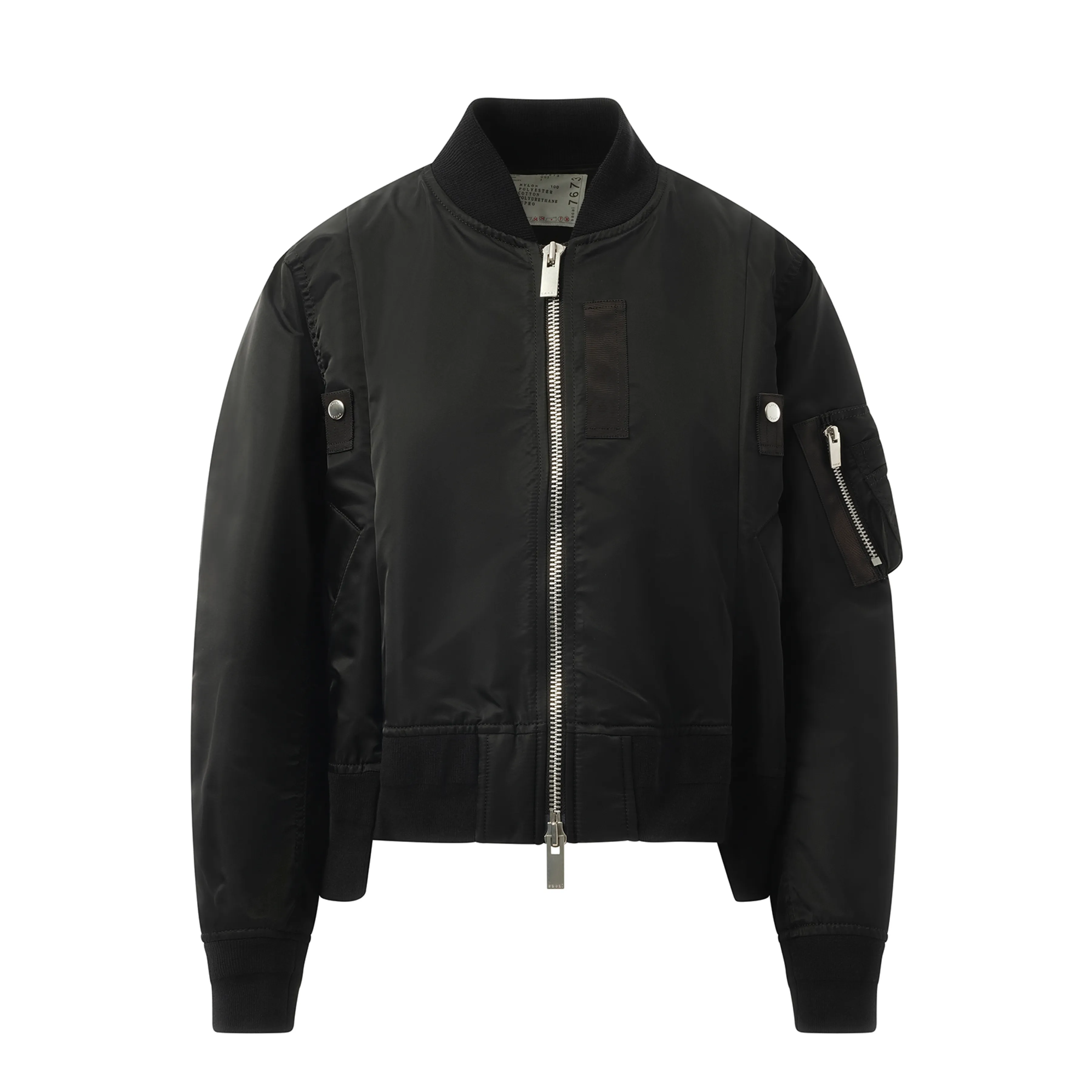 Nylon Twill Zip Blouson in Black sold by MARAIS product image thumbnail 2
