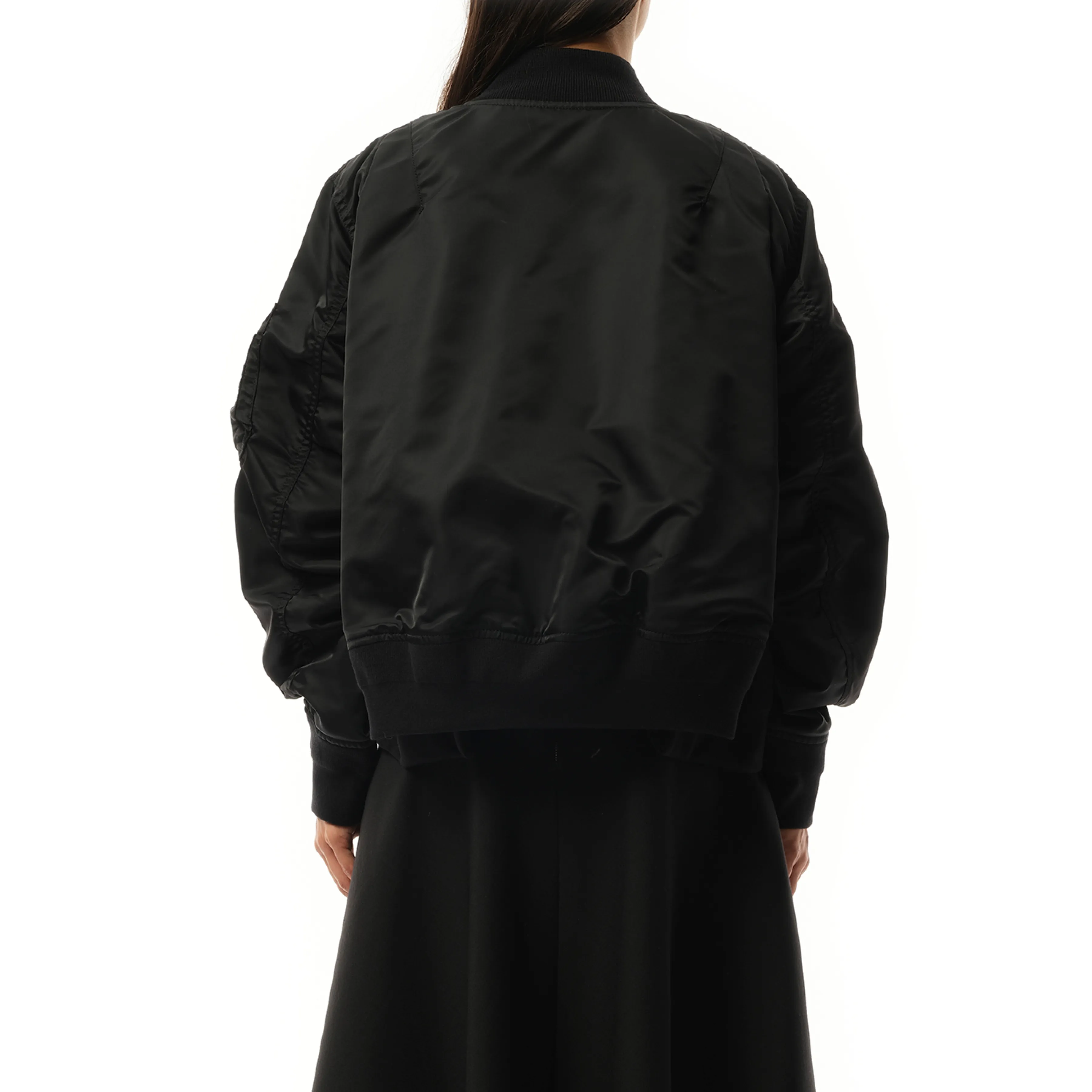 Nylon Twill Zip Blouson in Black sold by MARAIS product image thumbnail 5