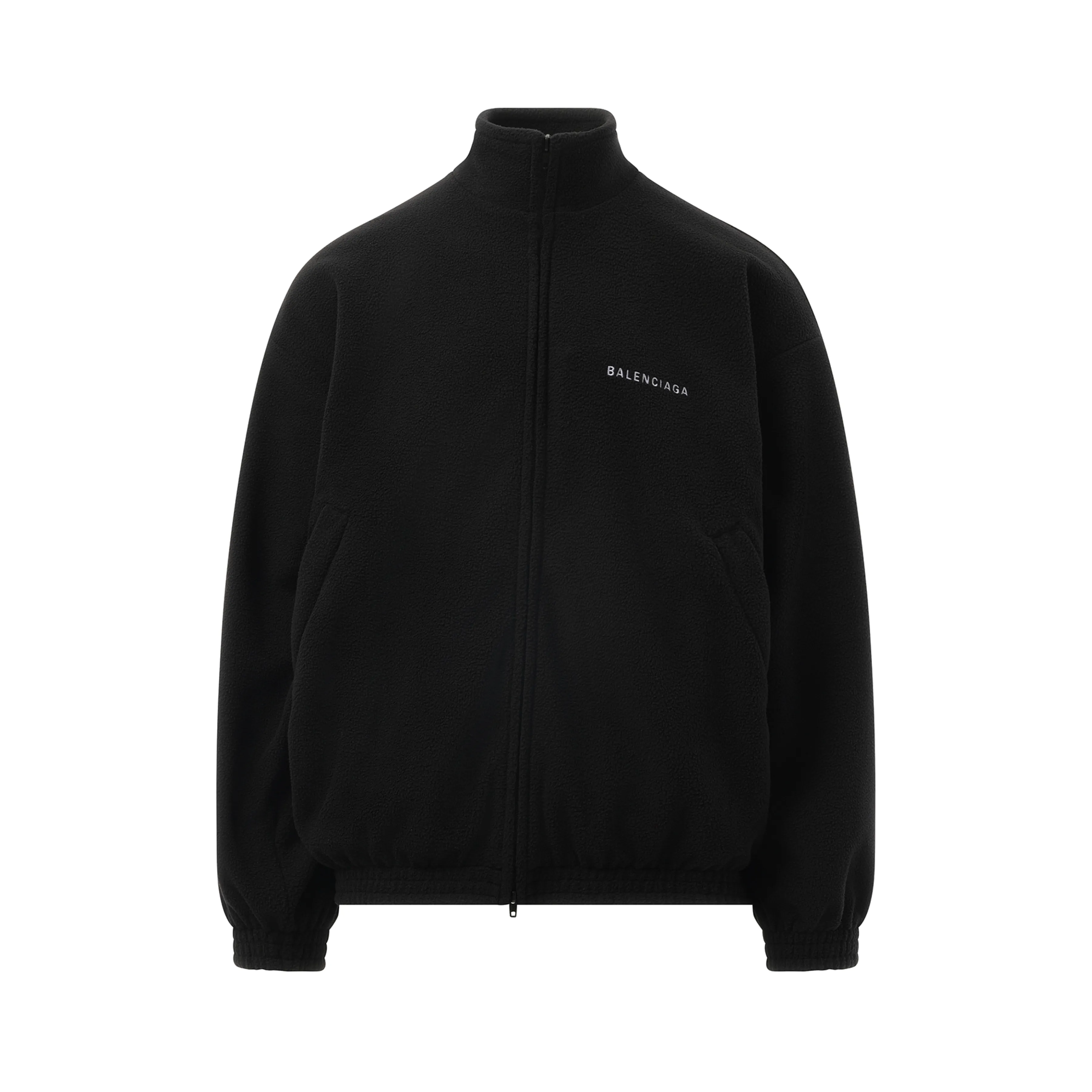 Fleece Zip-Up Jacket in Black/White sold by MARAIS product image thumbnail 2