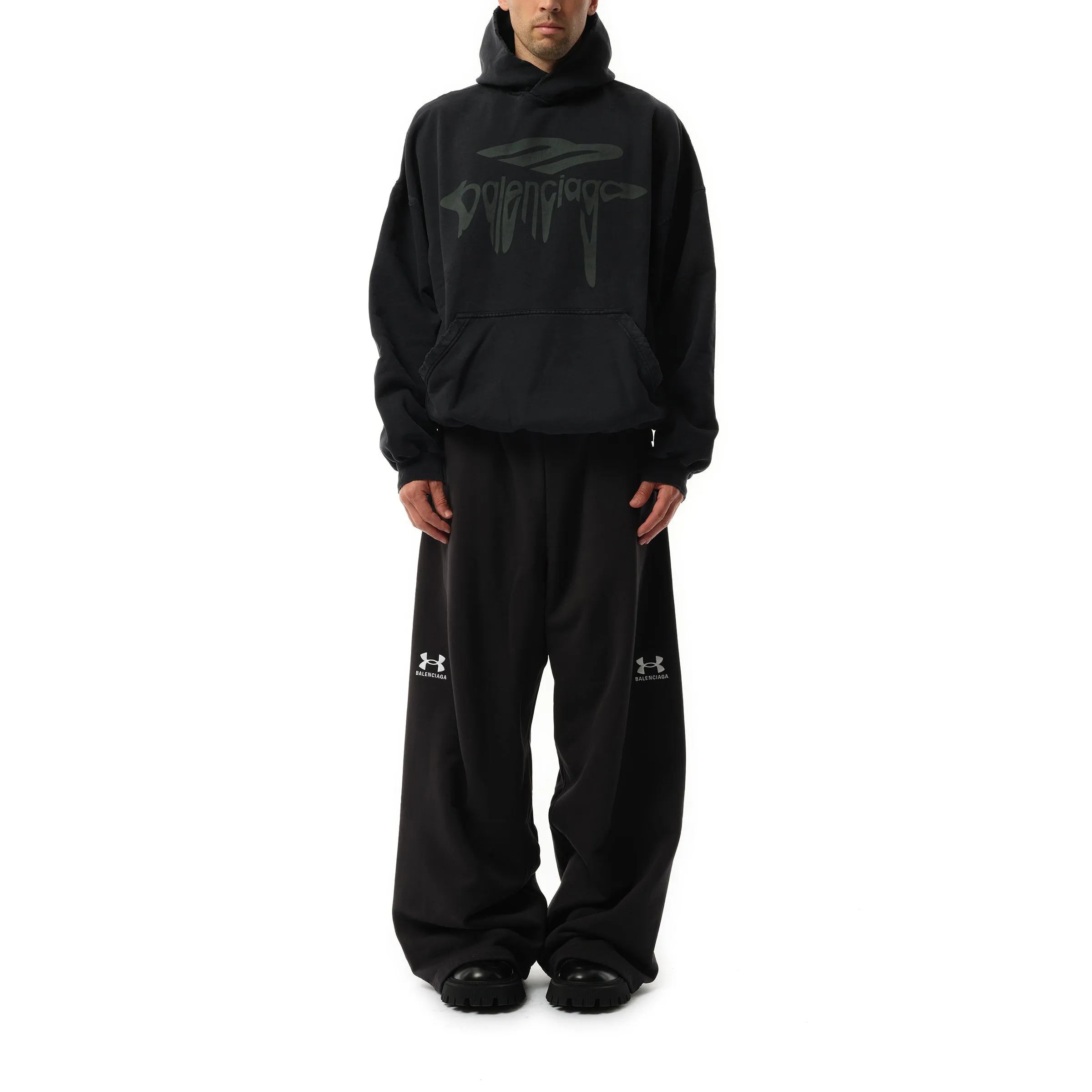 Liquified 3B Large Fit Hoodie in Washed Black sold by MARAIS product image thumbnail 4