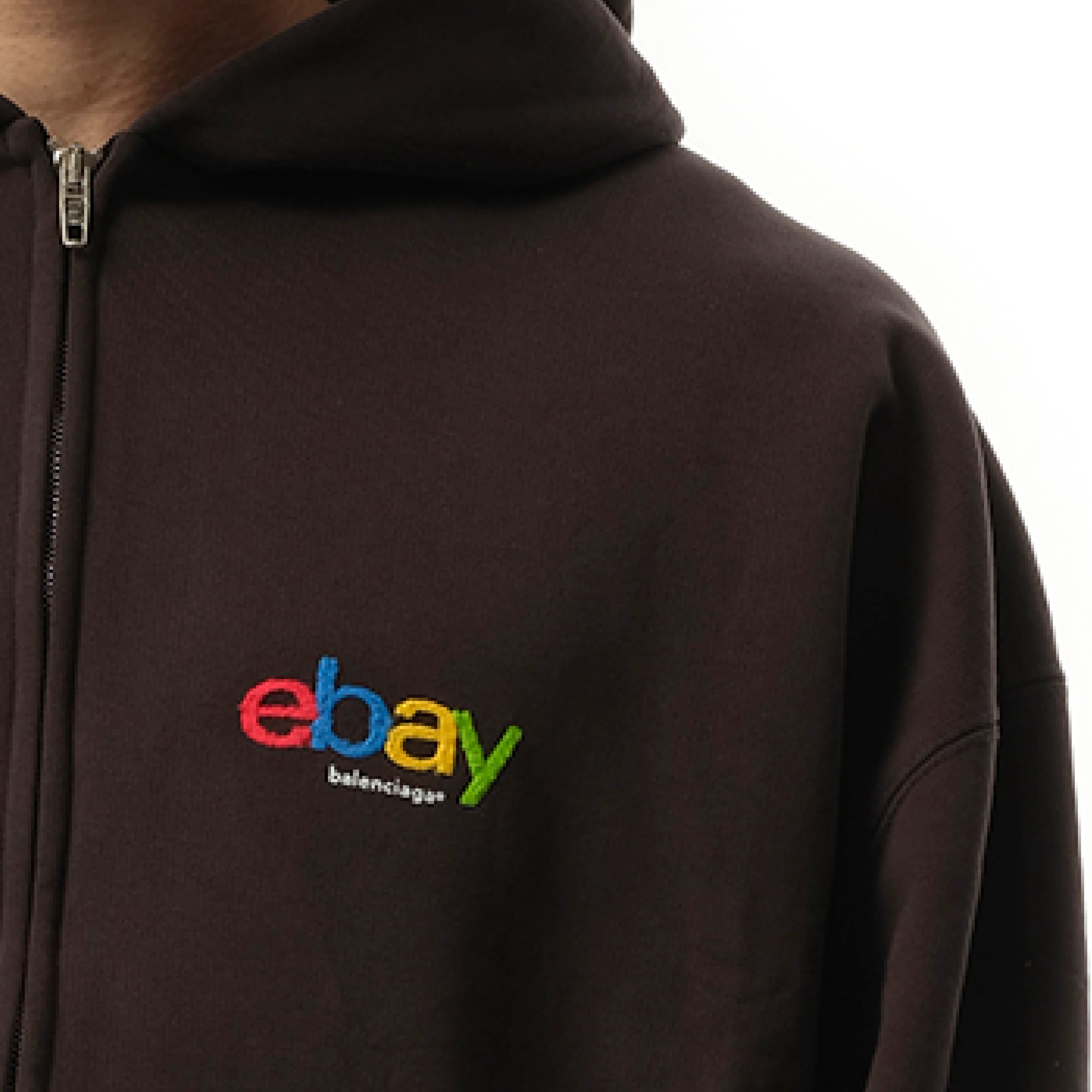 Ebay Zip-Up Hoodie in Washed Black sold by MARAIS product image thumbnail 3