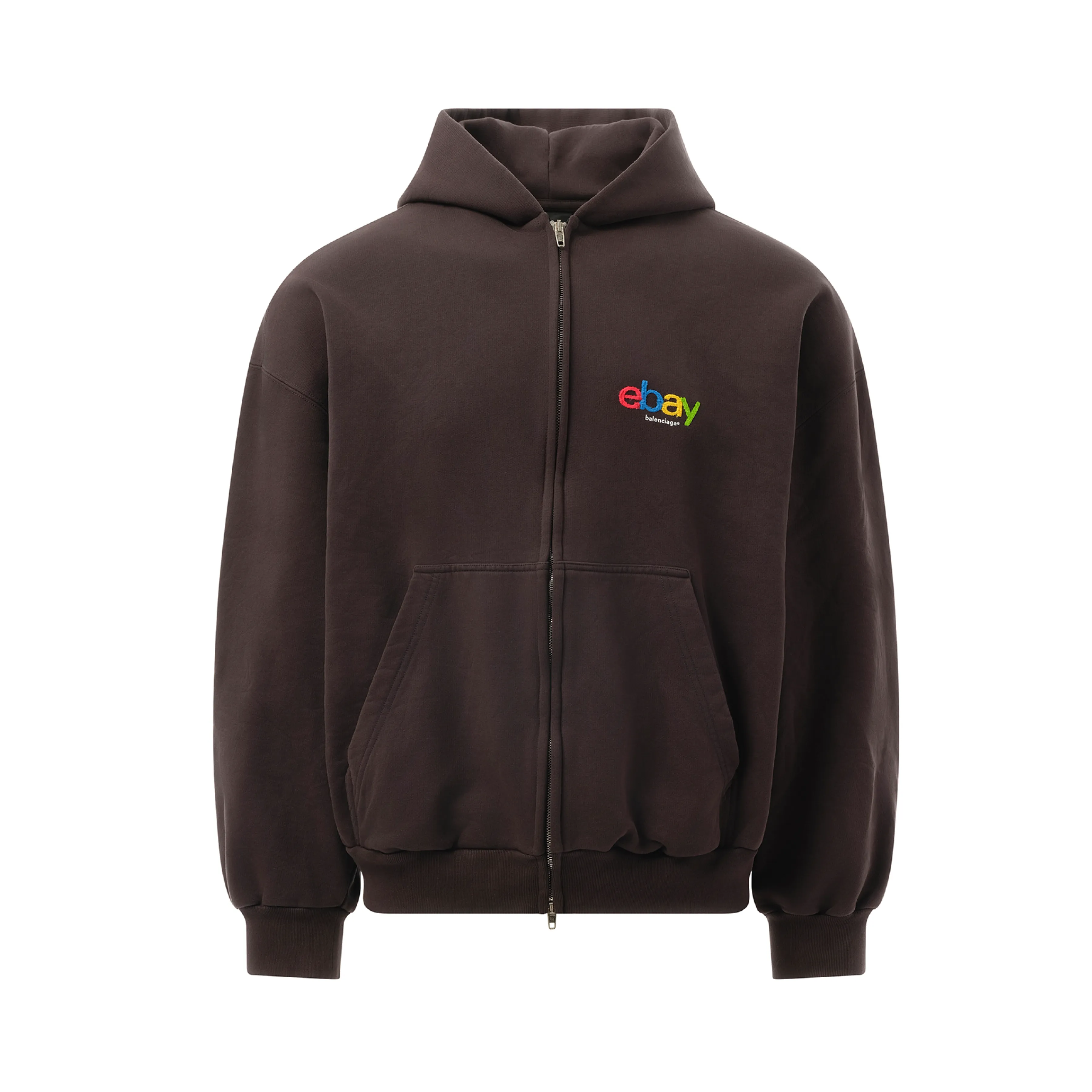 Ebay Zip-Up Hoodie in Washed Black sold by MARAIS product image thumbnail 2