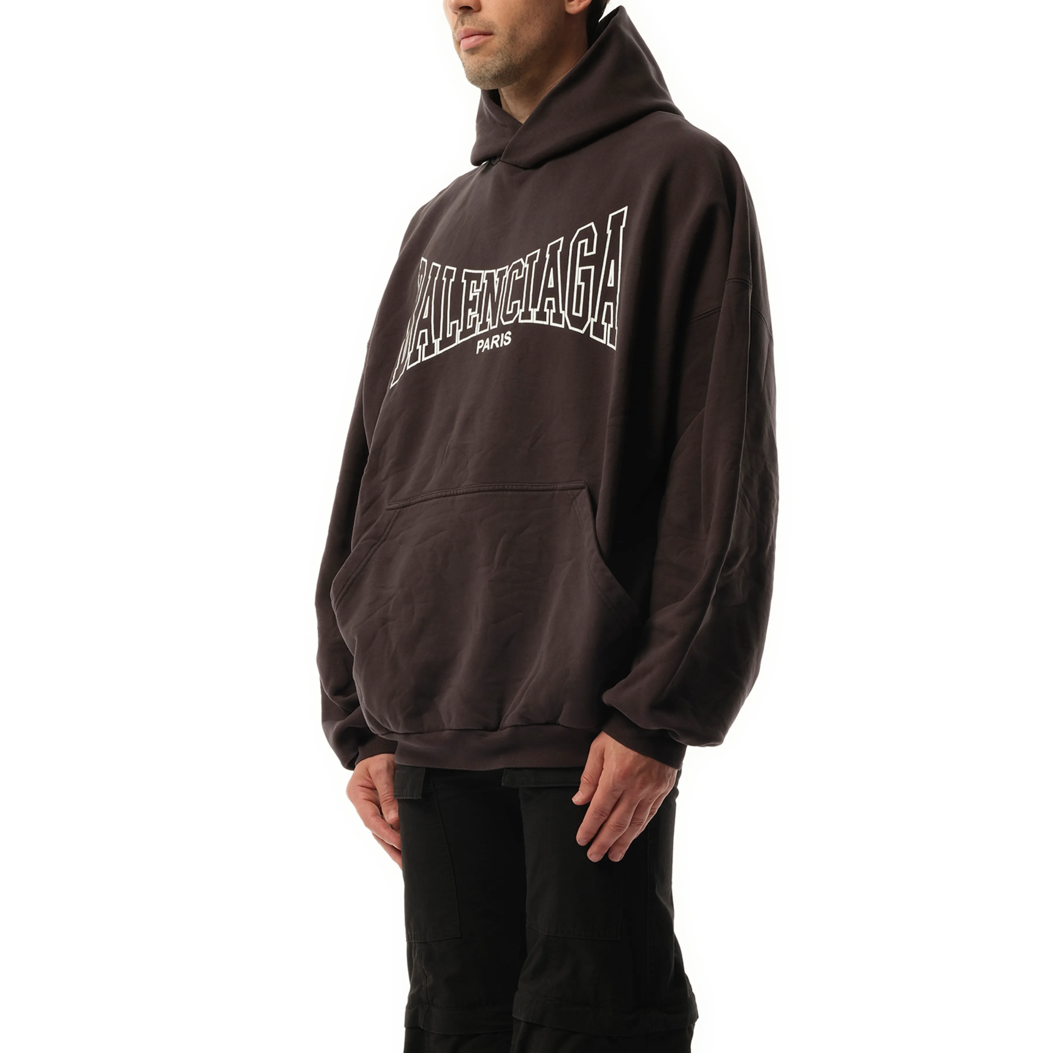 Balenciaga Boxing Large Fit Hoodie in Washed Black sold by MARAIS product image thumbnail 5