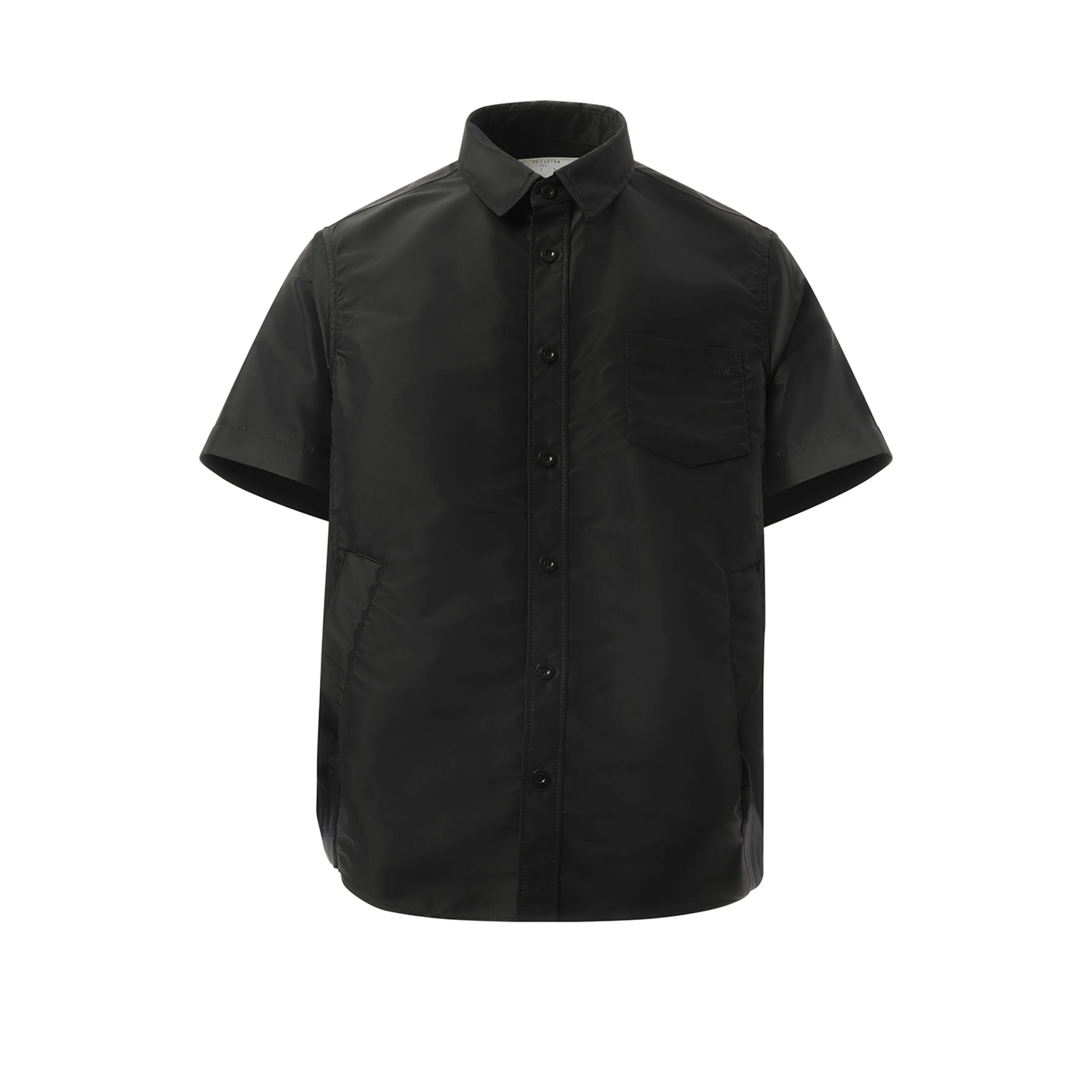 Nylon Twill Short-sleeve Shirt in Black sold by MARAIS product image thumbnail 2