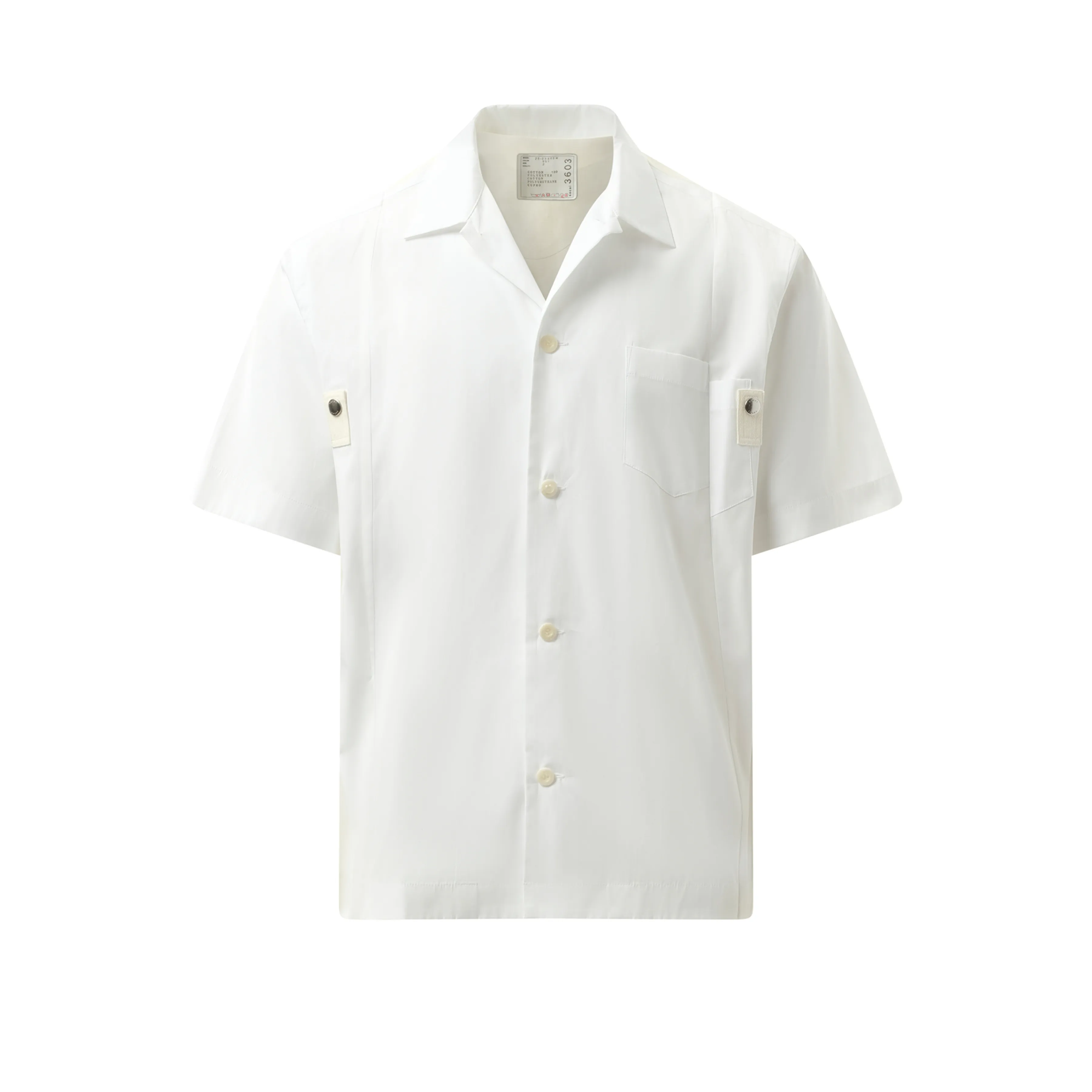Cotton Poplin Short-sleeve Shirt in Off White sold by MARAIS product image thumbnail 2