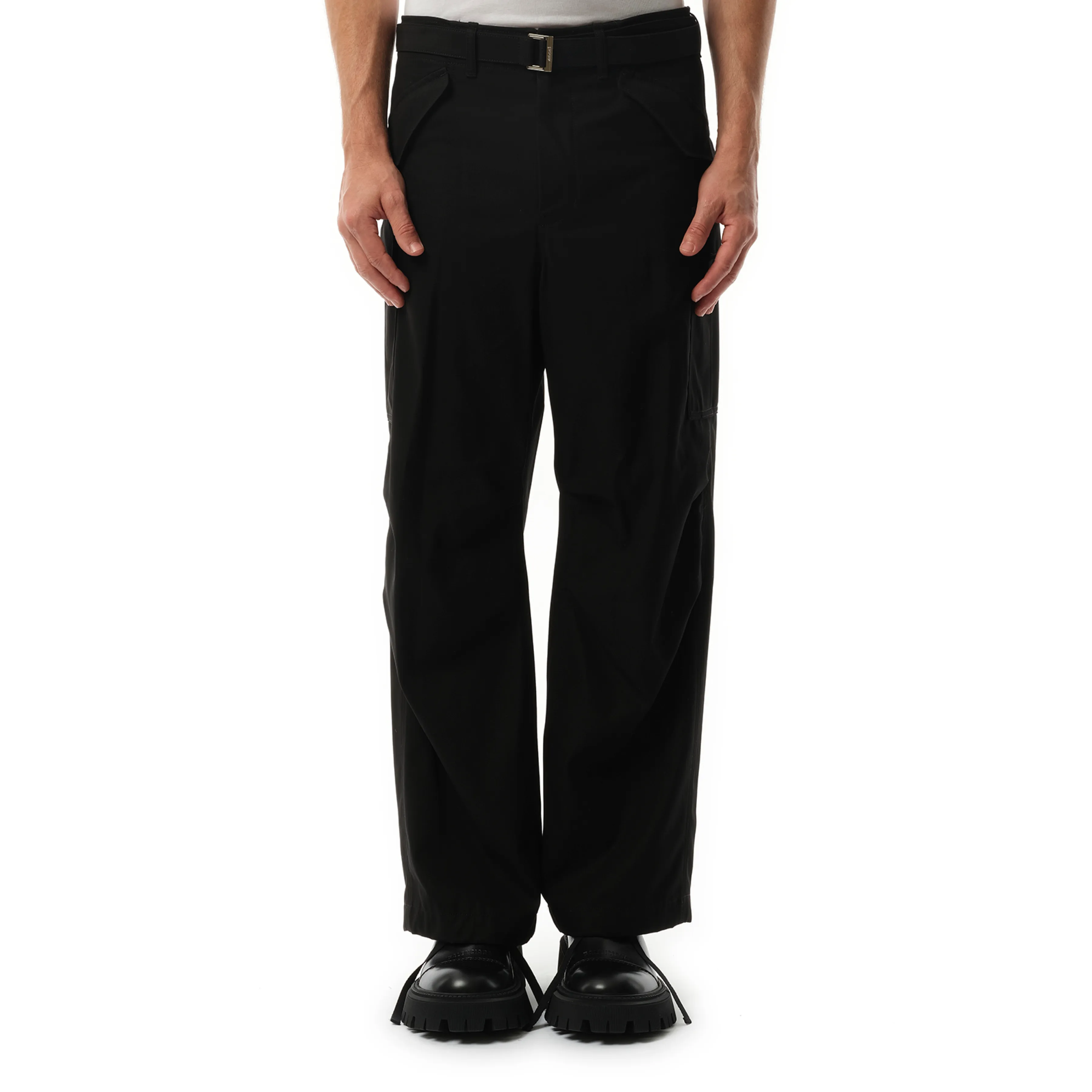Cotton Twill Pants in Black sold by MARAIS