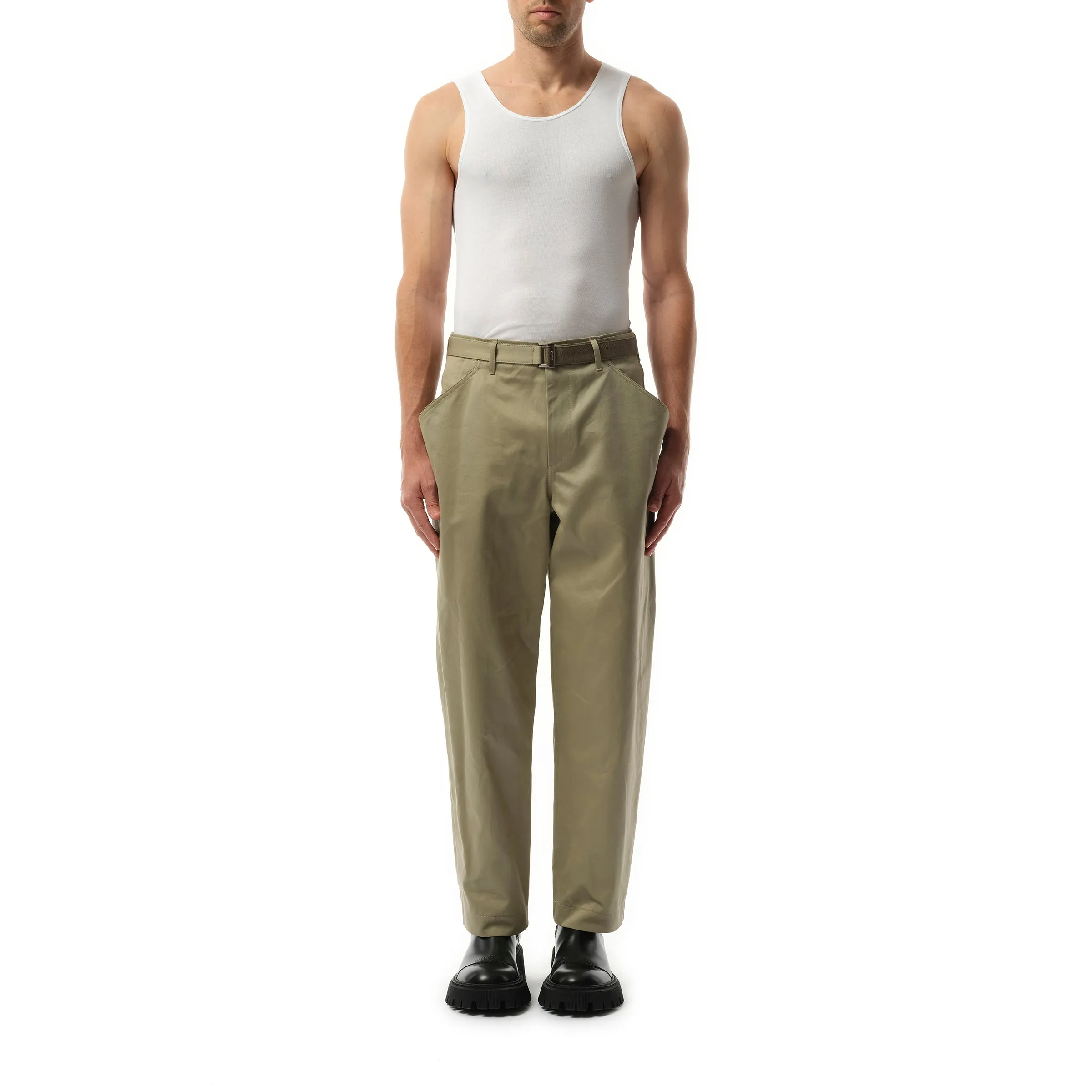 Cotton Chino Pants in Beige sold by MARAIS product image thumbnail 4