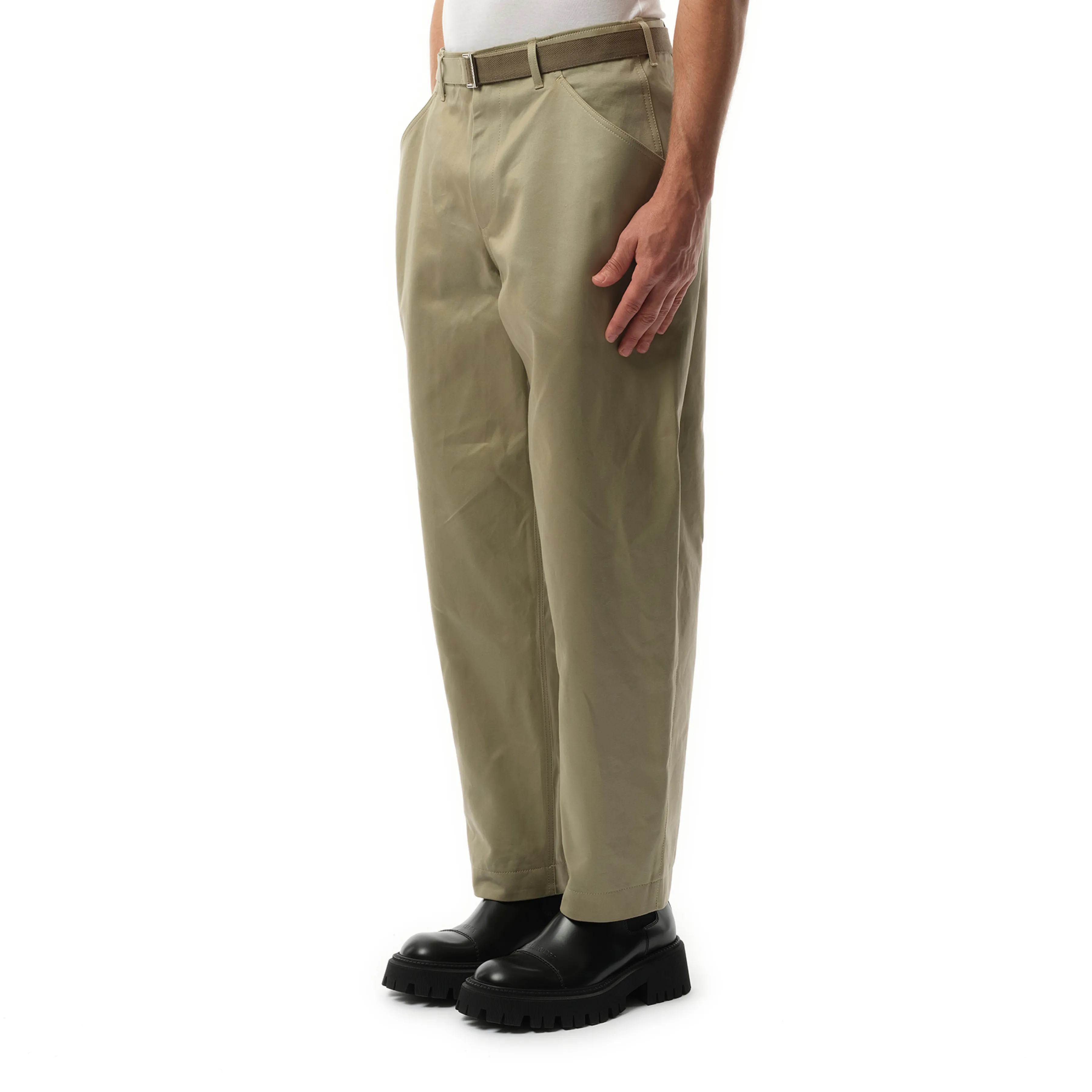 Cotton Chino Pants in Beige sold by MARAIS product image thumbnail 5