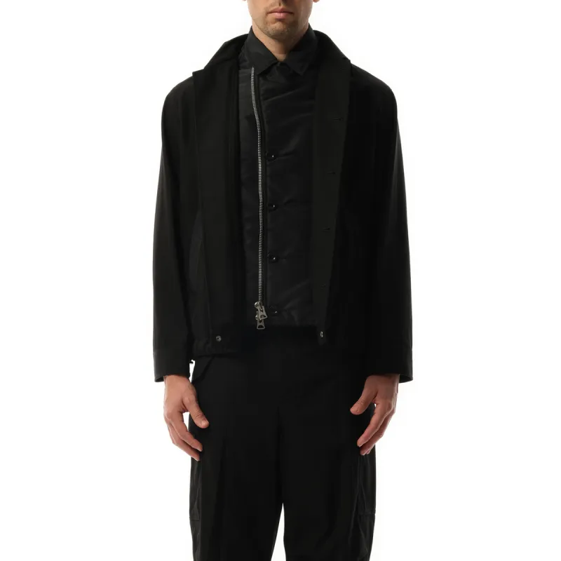 Cotton Twill Jacket in Black sold by MARAIS