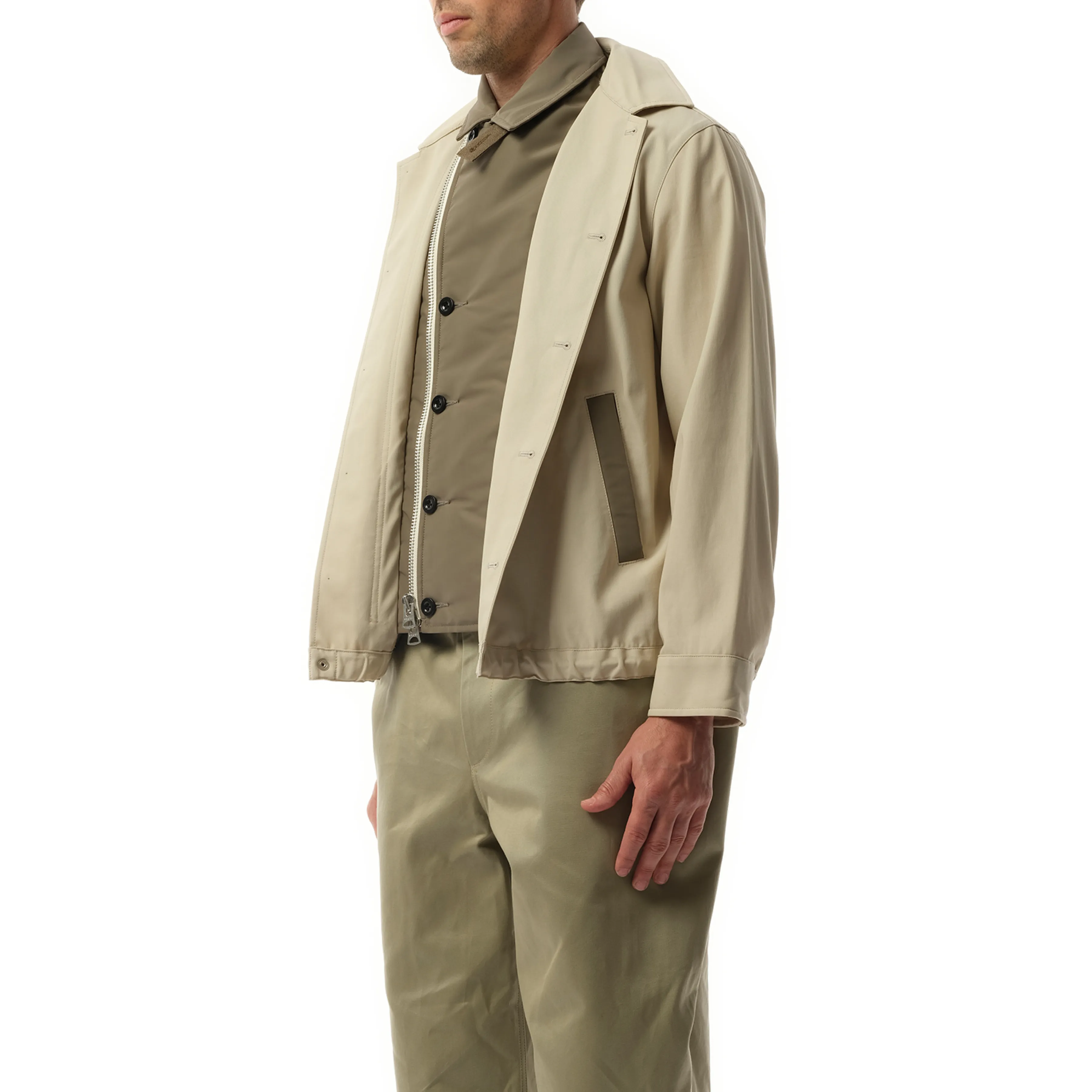Cotton Twill Jacket in Beige sold by MARAIS product image thumbnail 5
