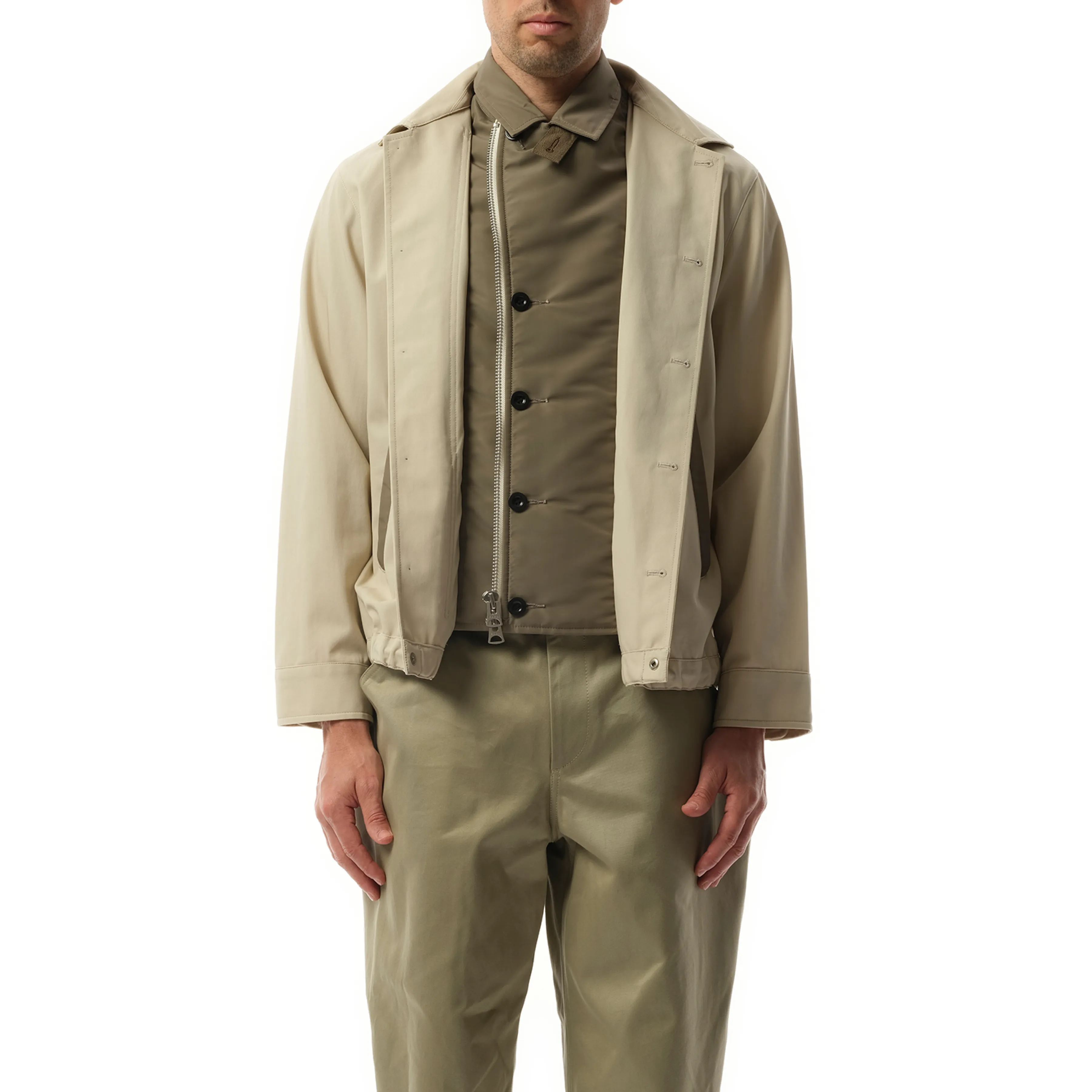 Cotton Twill Jacket in Beige sold by MARAIS