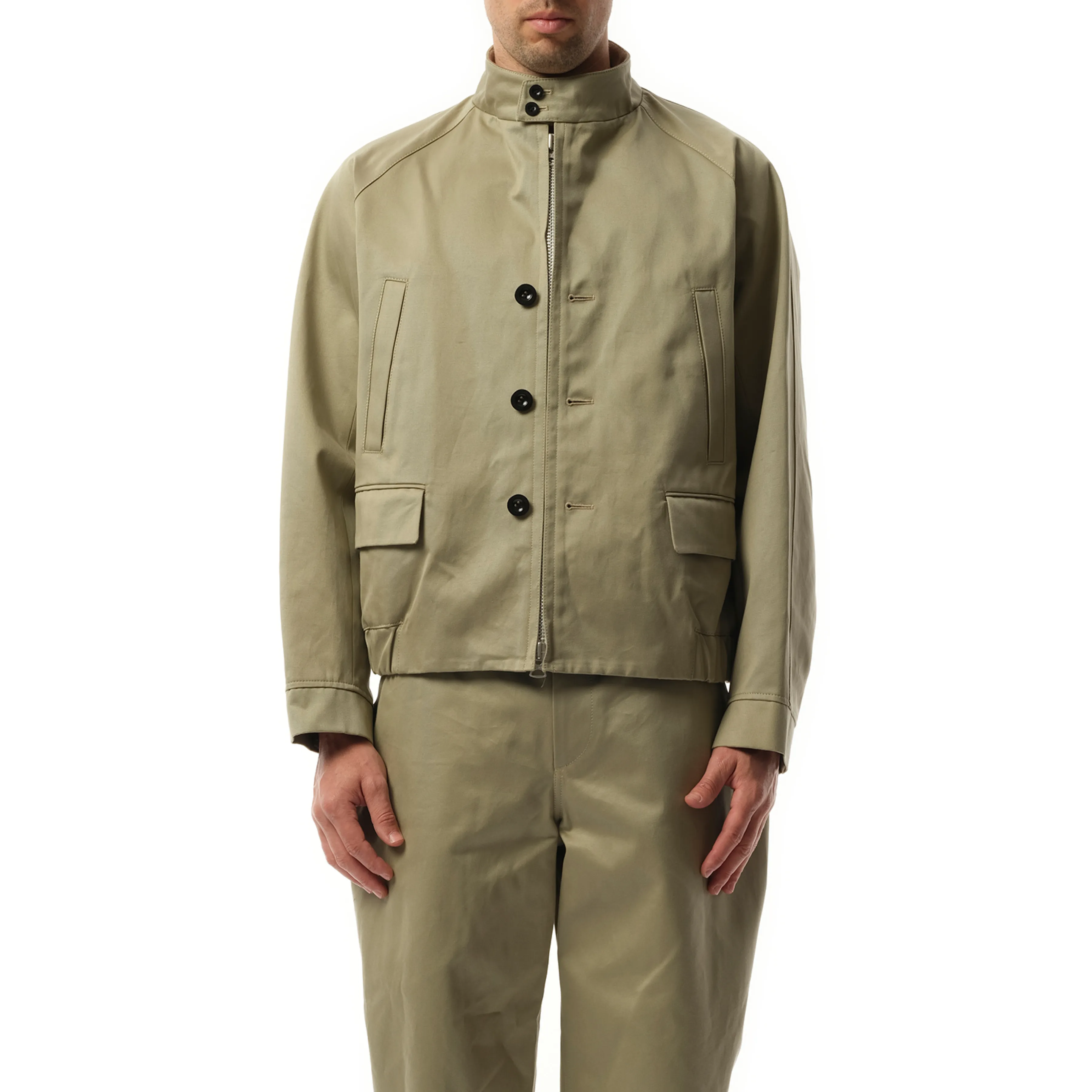 Cotton Chino Jacket in Beige sold by MARAIS