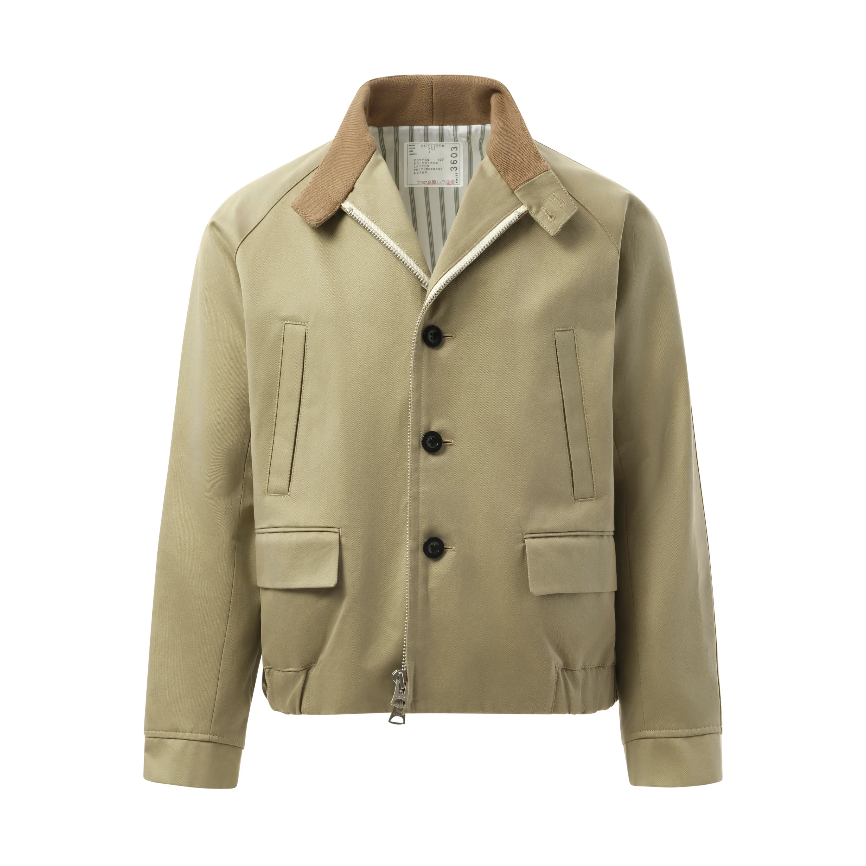Cotton Chino Jacket in Beige sold by MARAIS product image thumbnail 2