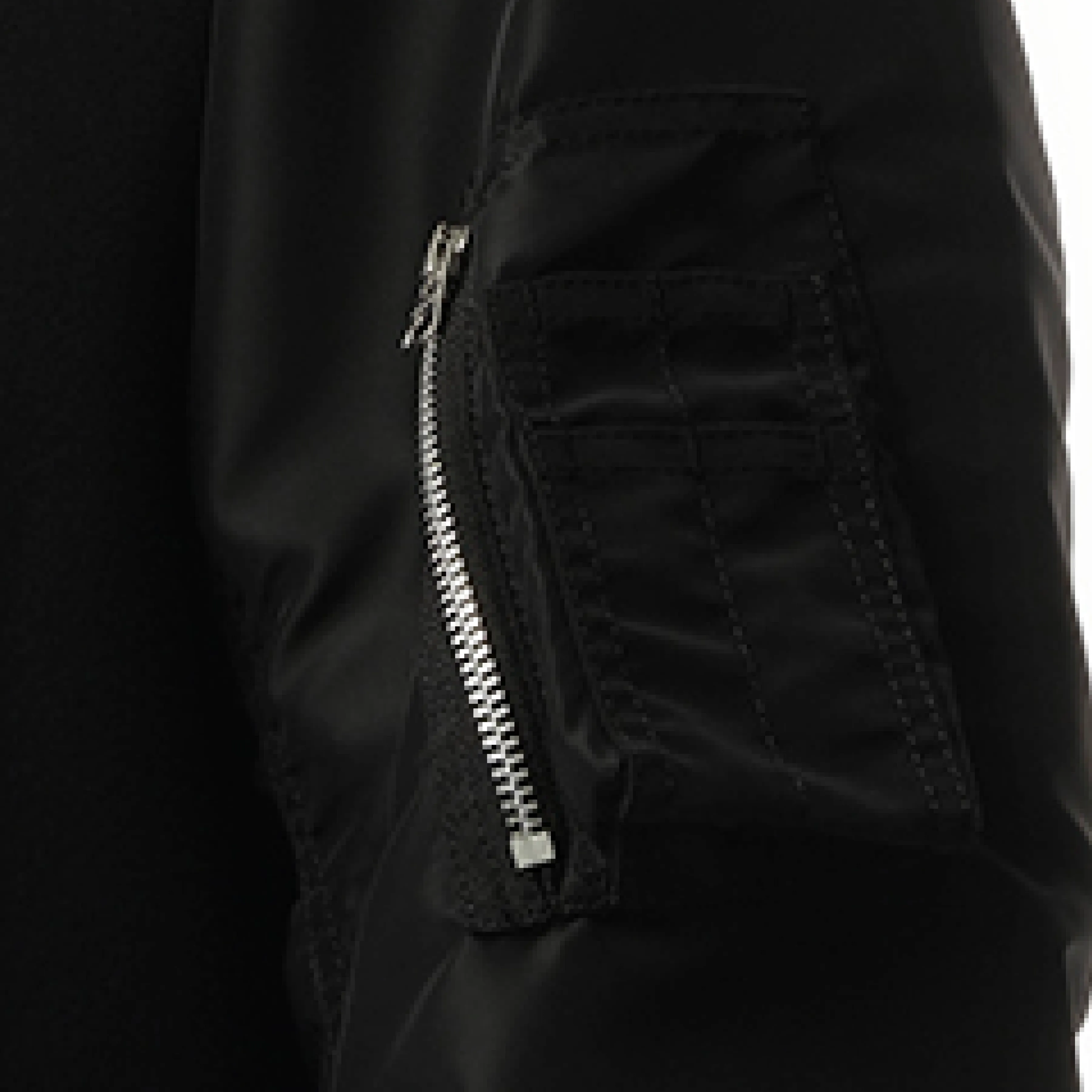 Sponge Sweat Nylon Zip Hoodie in Black sold by MARAIS product image thumbnail 3