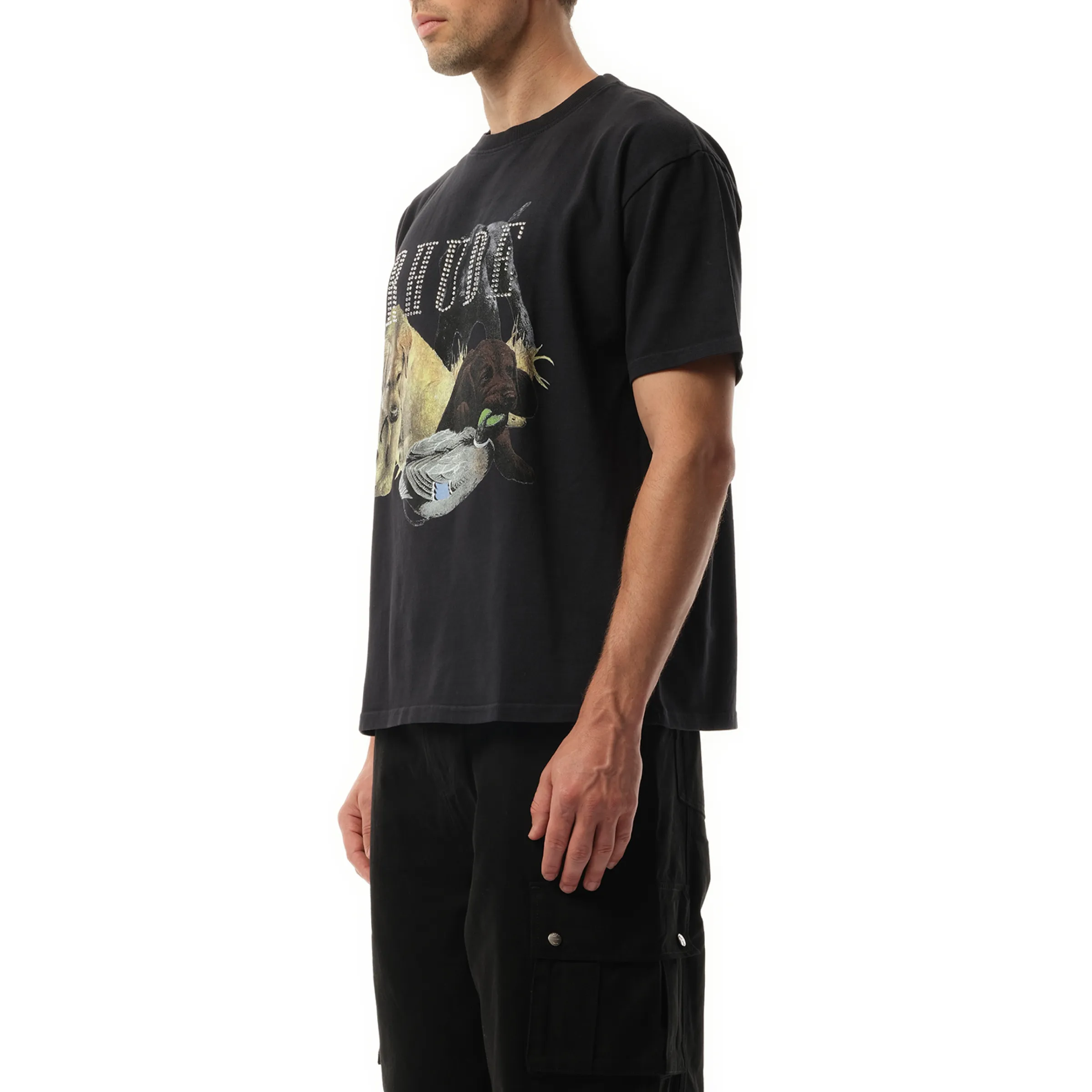 Rhinestone Hunting Dog T-Shirt in Vintage Black sold by MARAIS product image thumbnail 5