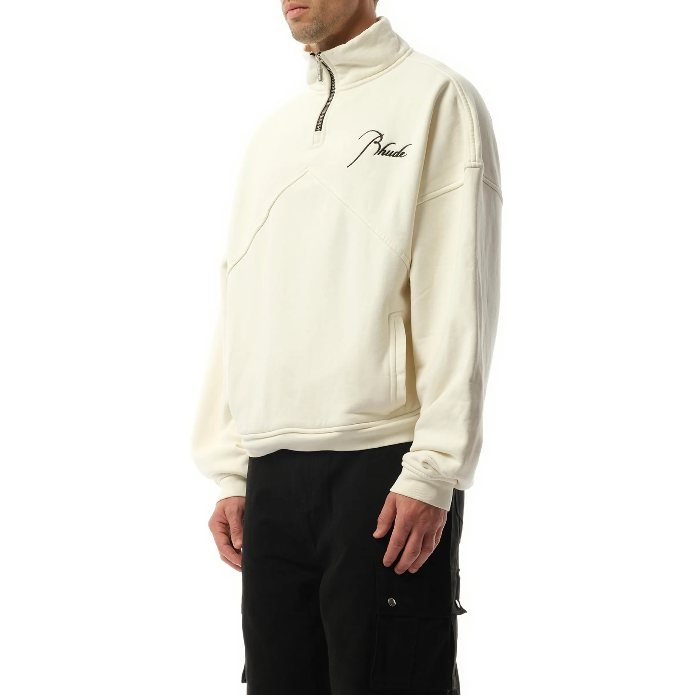 Rhude Quarter Sweatshirt in Vintage White sold by MARAIS product image thumbnail 5