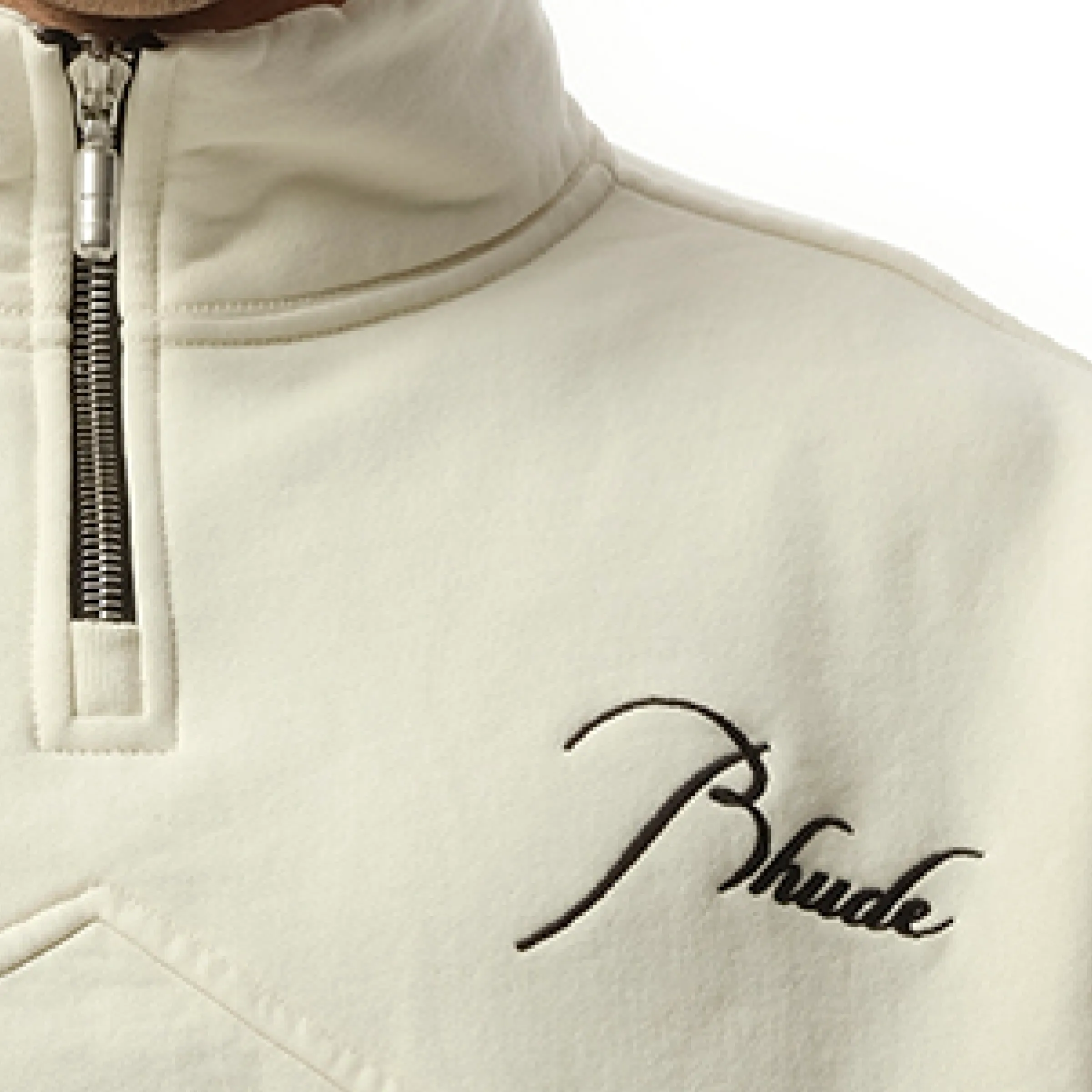 Rhude Quarter Sweatshirt in Vintage White sold by MARAIS product image thumbnail 3
