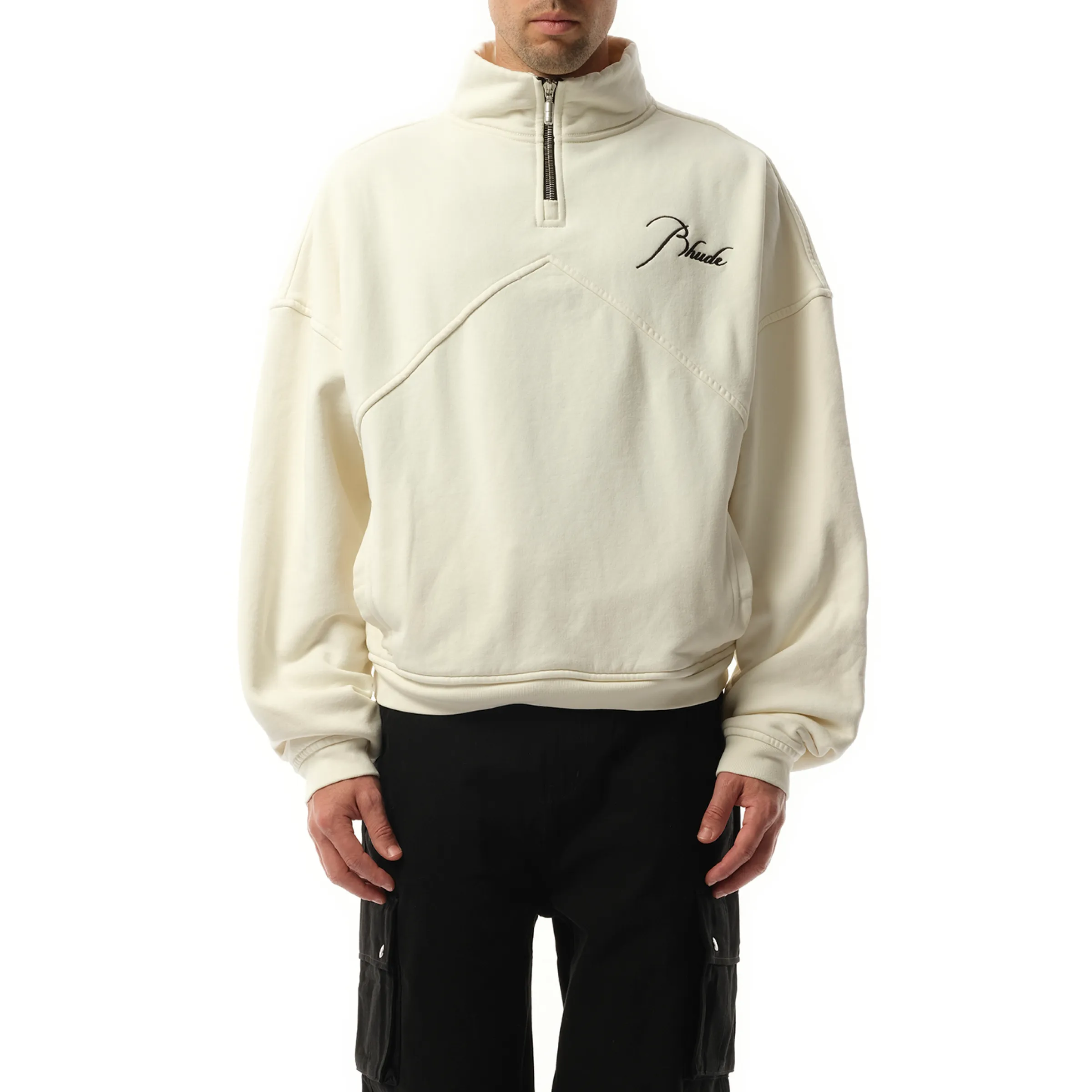 Rhude Quarter Sweatshirt in Vintage White sold by MARAIS