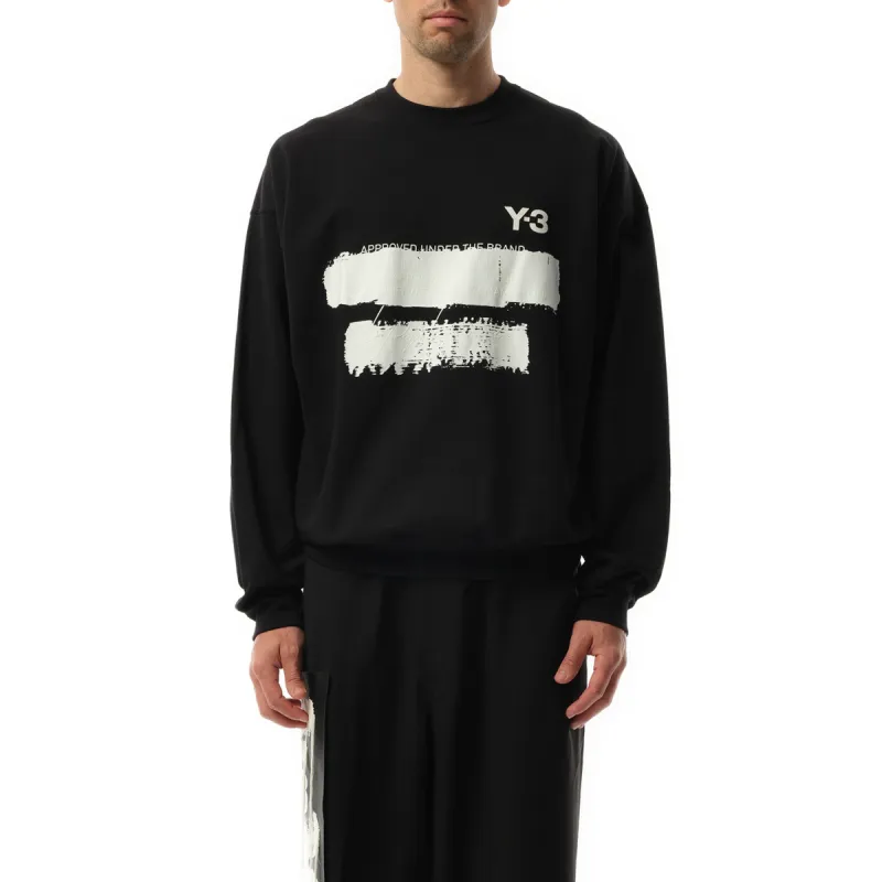 Unisex Pun Logo Sweatshirt in Black made by Y-3