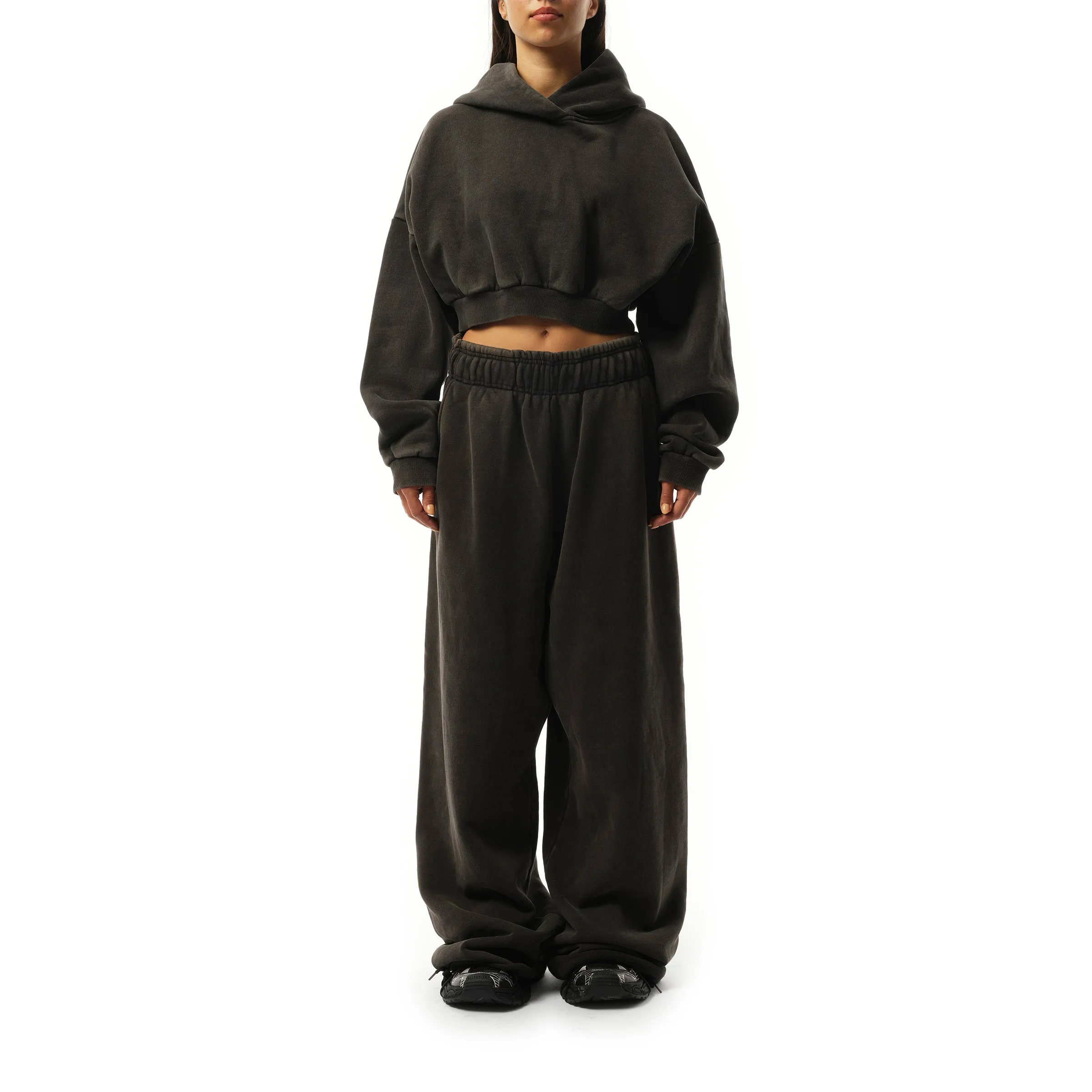 Cropped Heavy Hood in Washed Black sold by MARAIS product image thumbnail 4