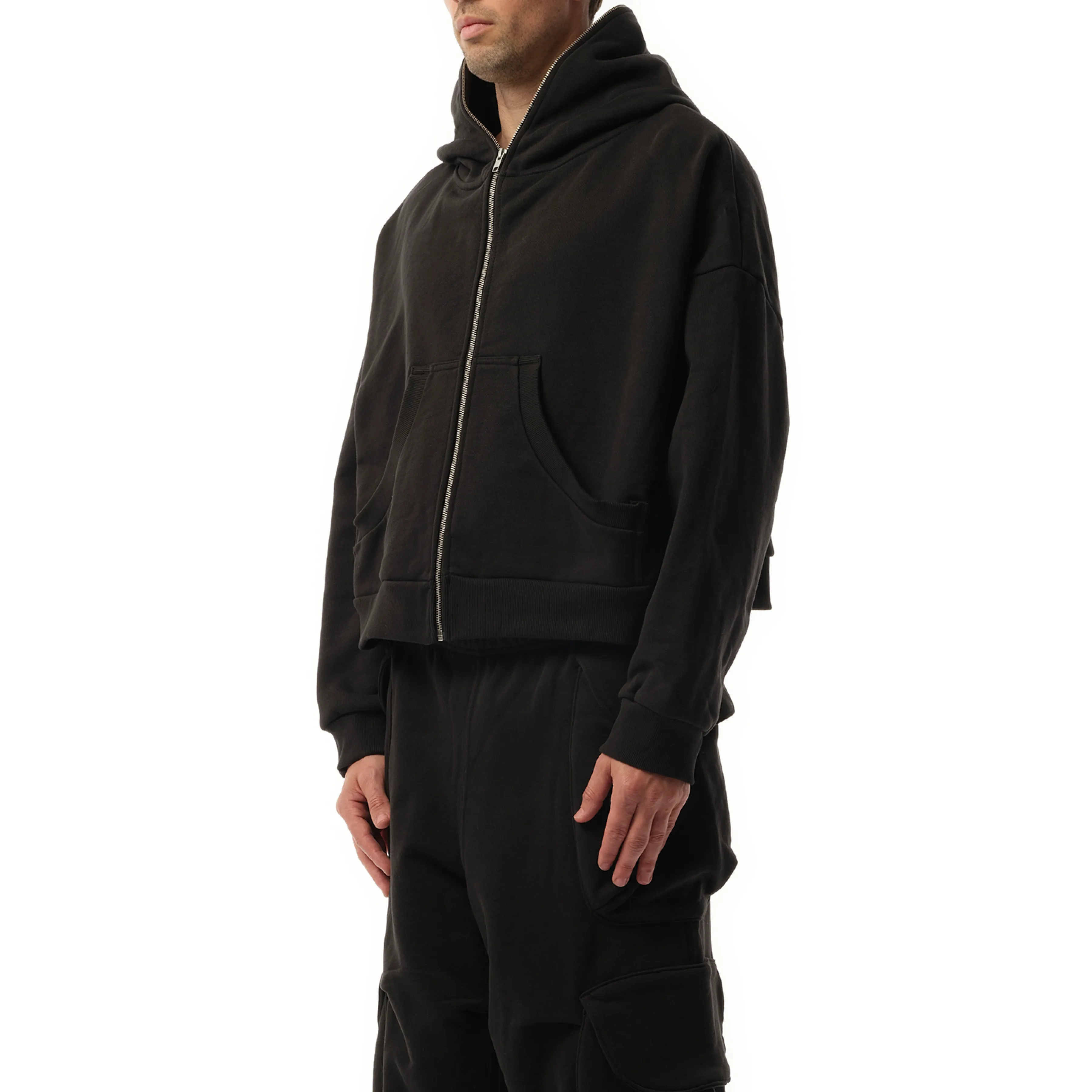 Eternal Zip Hoodie in Soot sold by MARAIS product image thumbnail 5