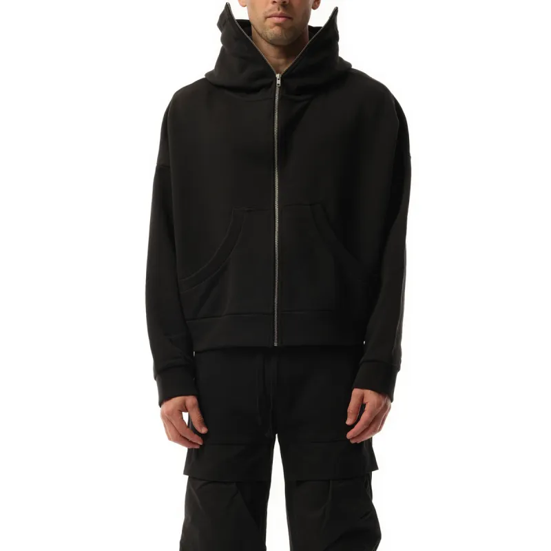 Full Zip Hoodie in Soot sold by MARAIS