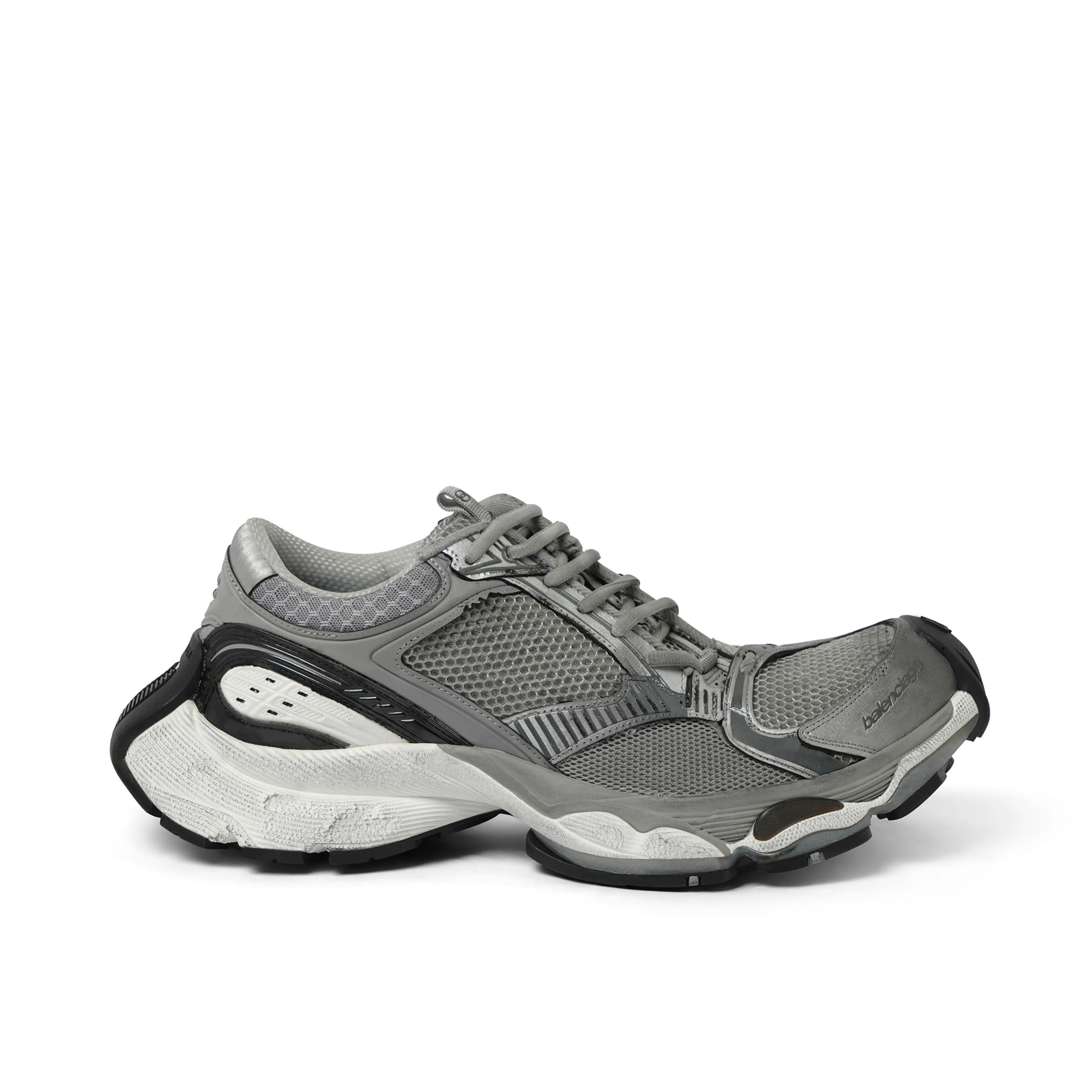 Stapler Sneaker in Grey/Silver/Black/White sold by MARAIS