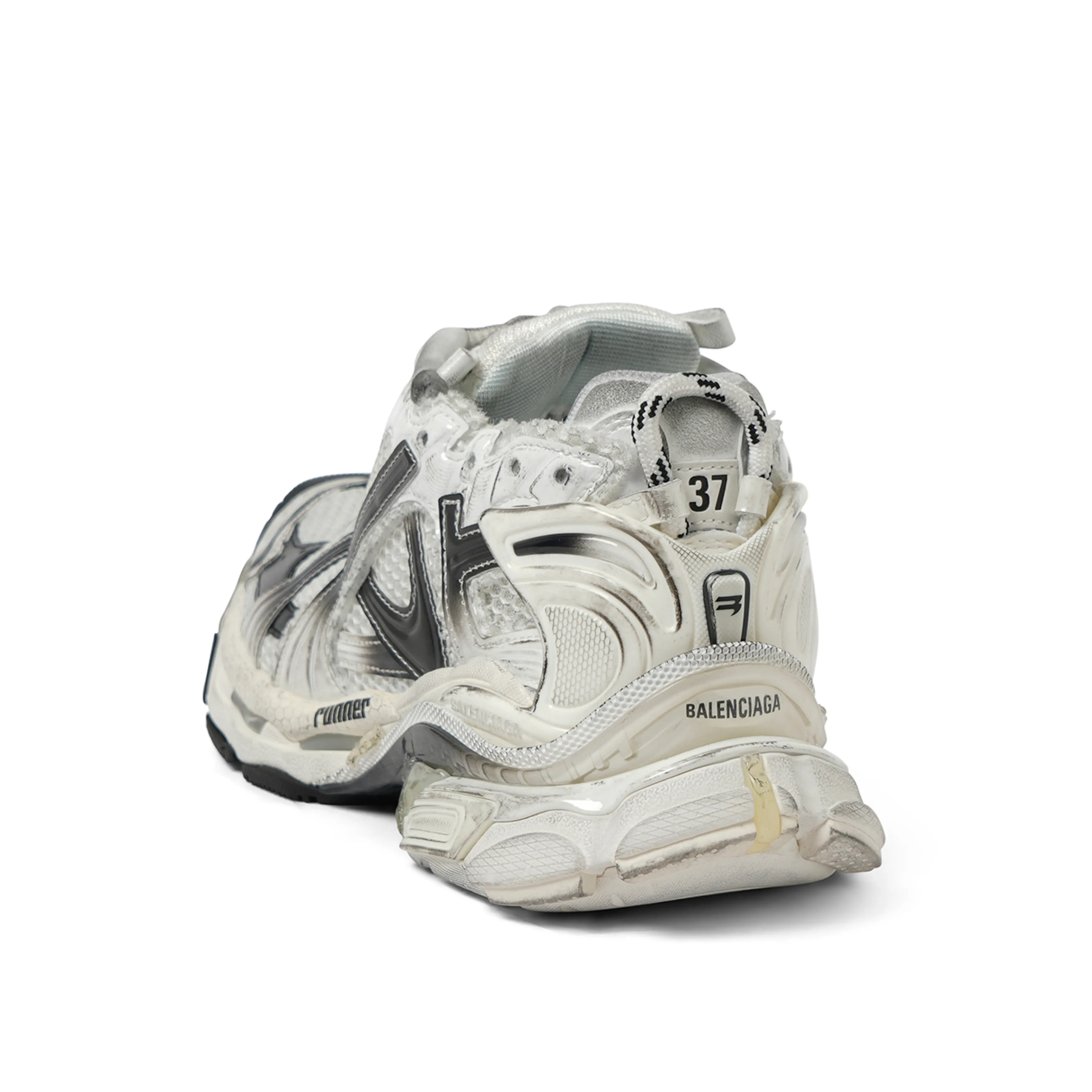 Runner Gradient Sneaker in White/Black sold by MARAIS product image thumbnail 3