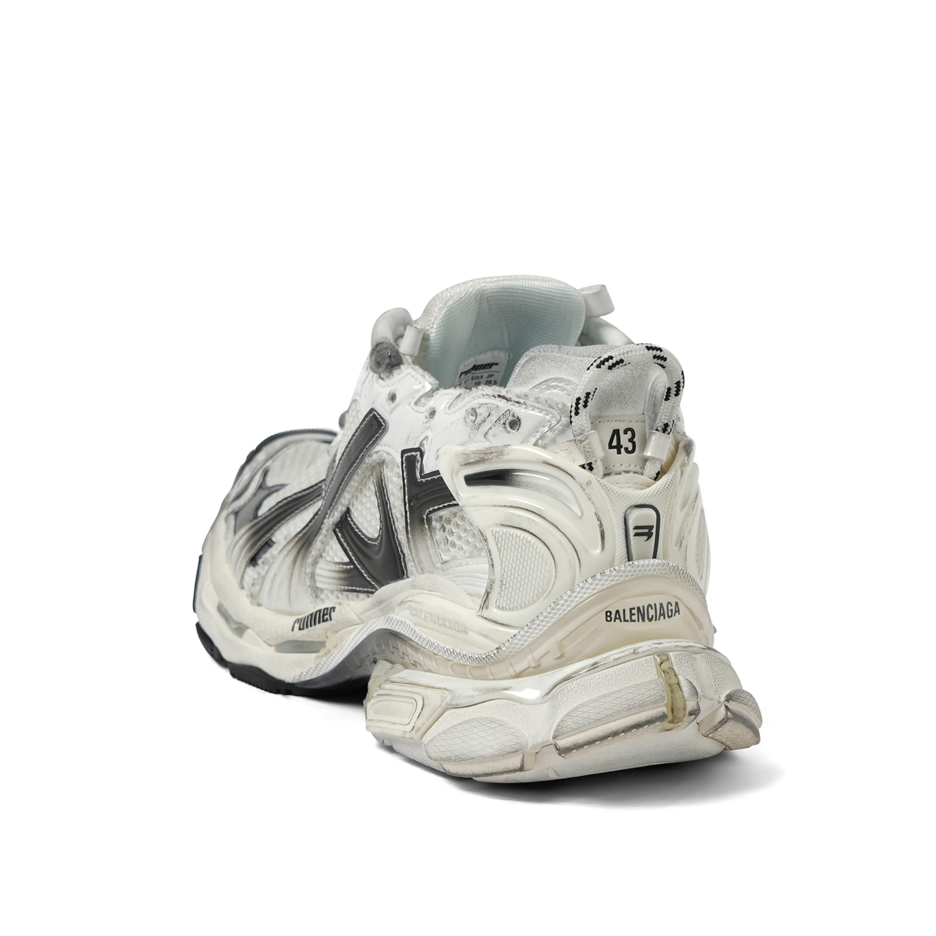 Runner Gradient Sneaker in White/Black sold by MARAIS product image thumbnail 3