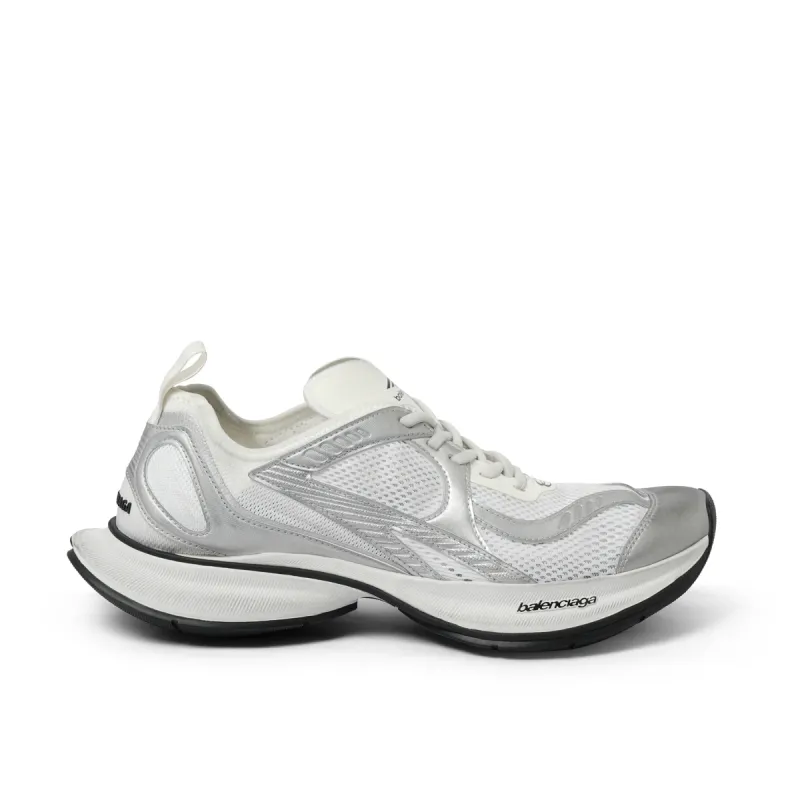 Circuit Sneaker in White/Silver sold by MARAIS