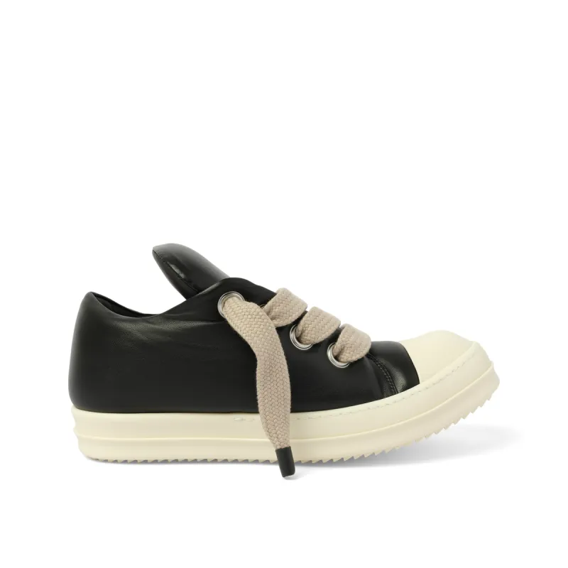 Padded Jumbolaced Low Sneaks in Black/Milk/Milk sold by MARAIS