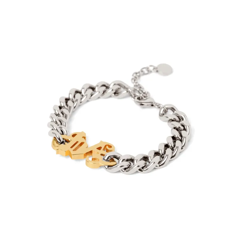 PA Monogram Chain Bracelet in Silver/Gold sold by MARAIS