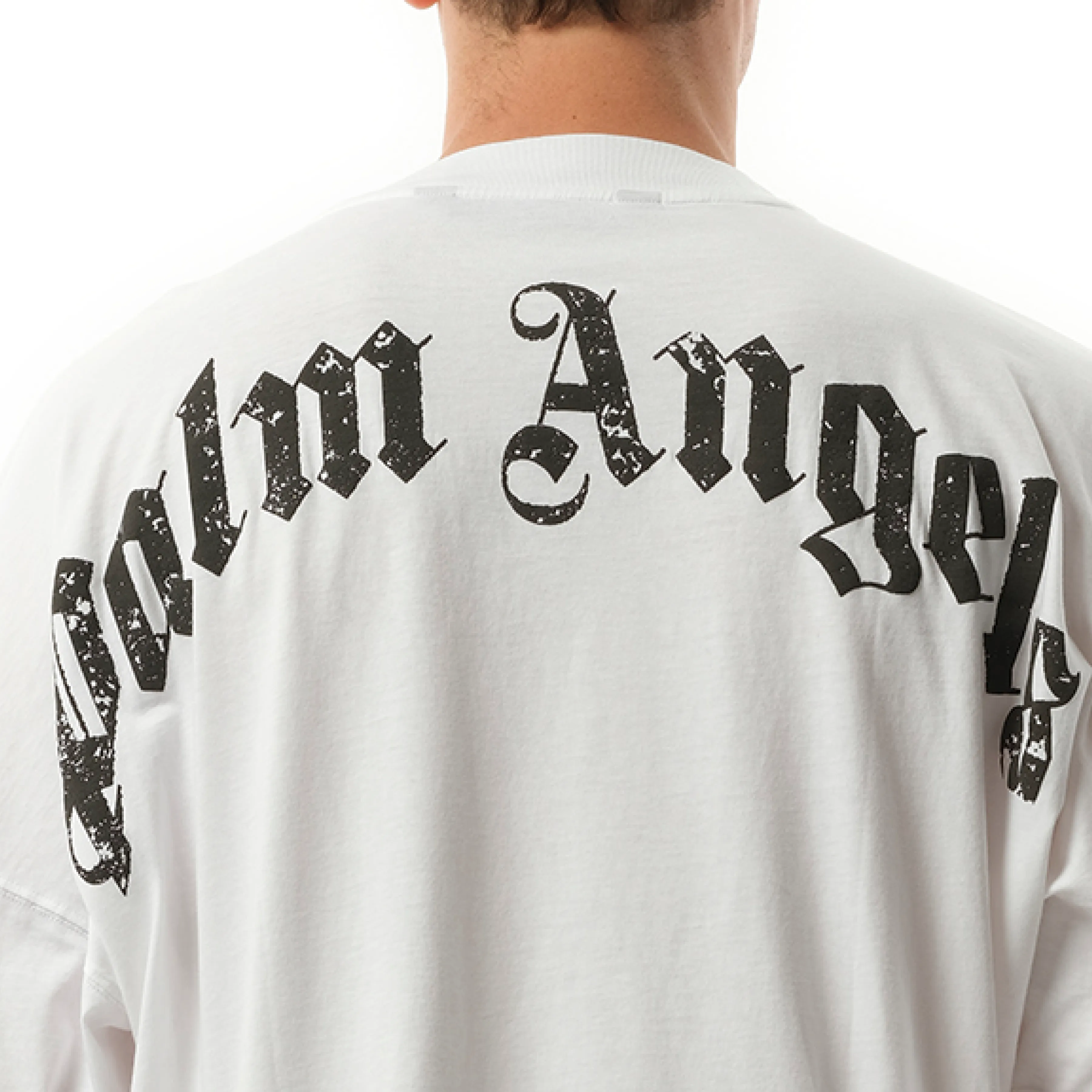 Back Curved Logo Over T-Shirt in Off White/Black sold by MARAIS product image thumbnail 3