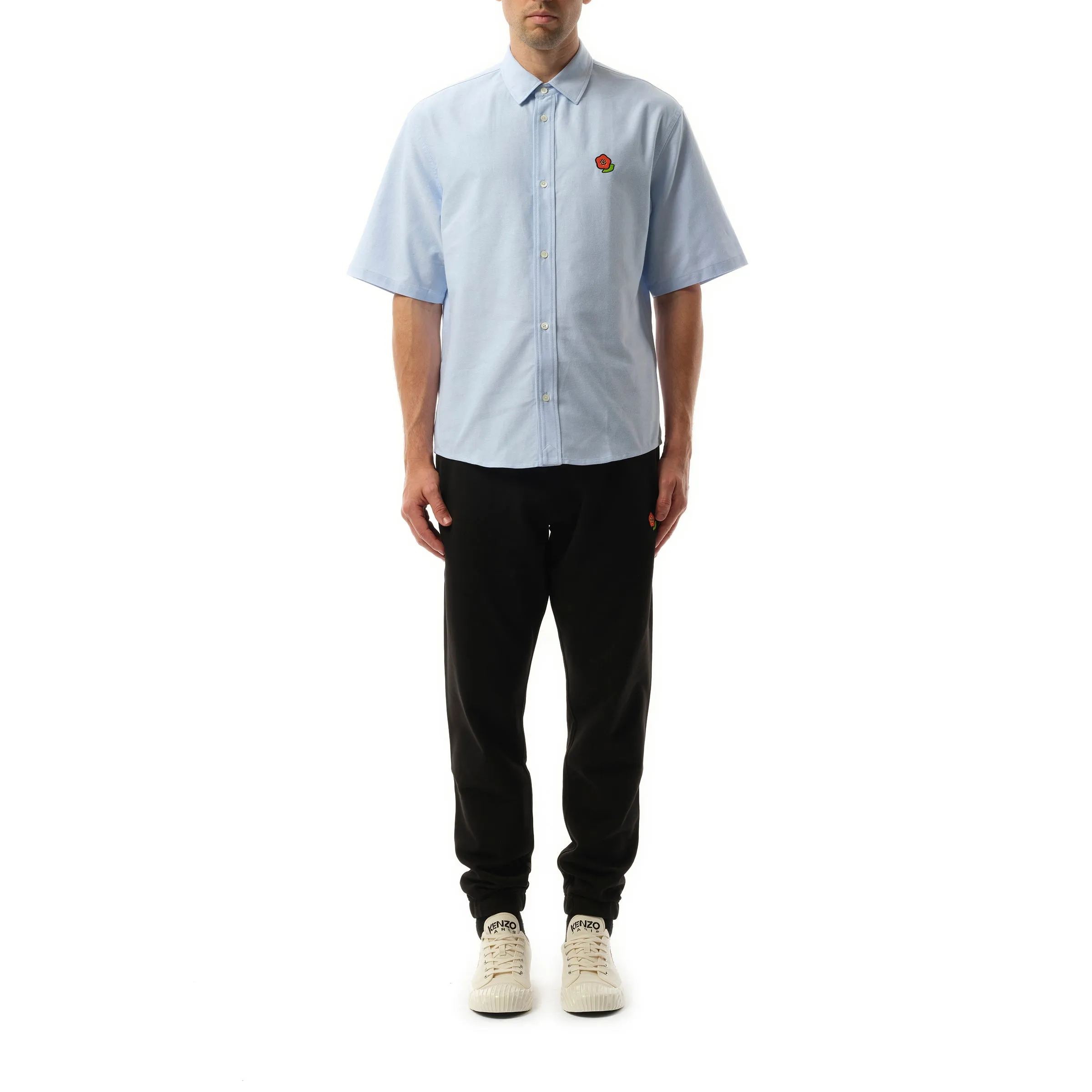 Kenzo Pop Crest Short Sleeve Shirt in Sky Blue sold by MARAIS product image thumbnail 4