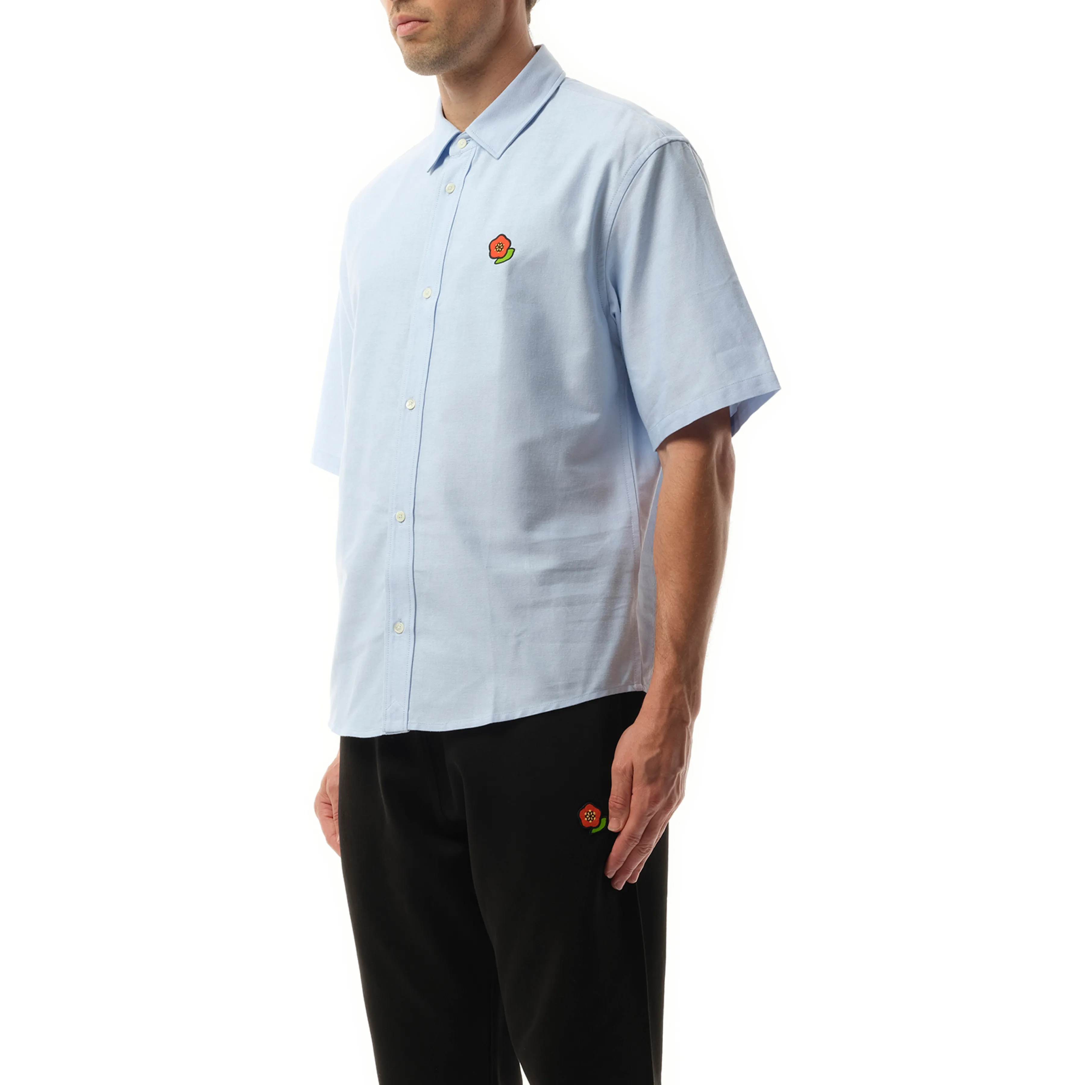 Kenzo Pop Crest Short Sleeve Shirt in Sky Blue sold by MARAIS product image thumbnail 5