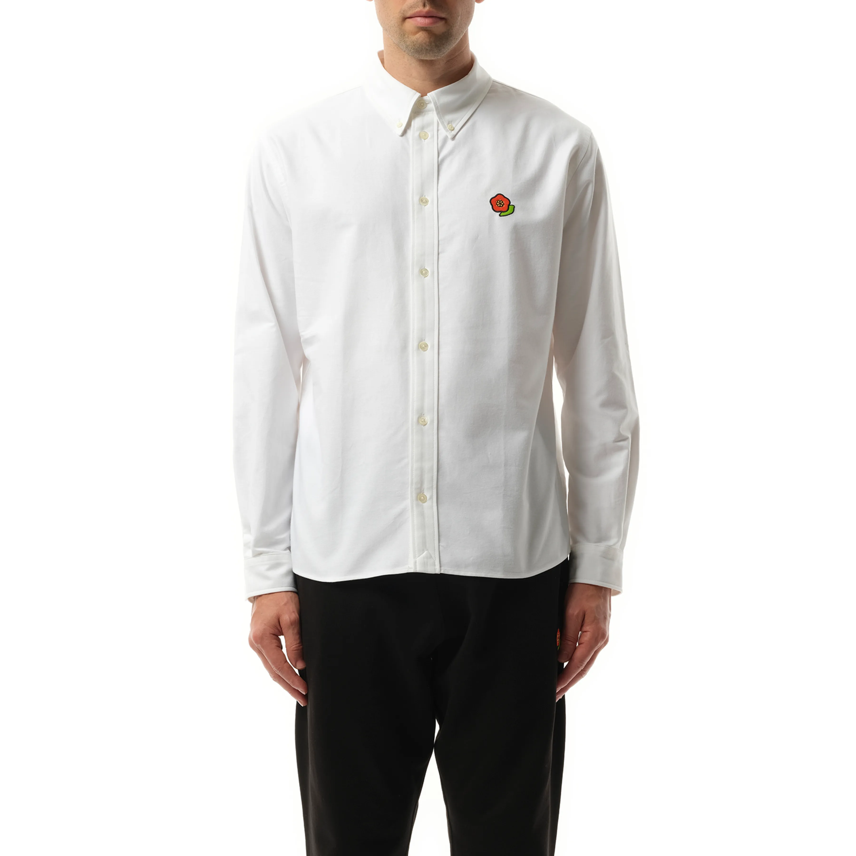 Kenzo Pop Crest Casual Shirt in White sold by MARAIS